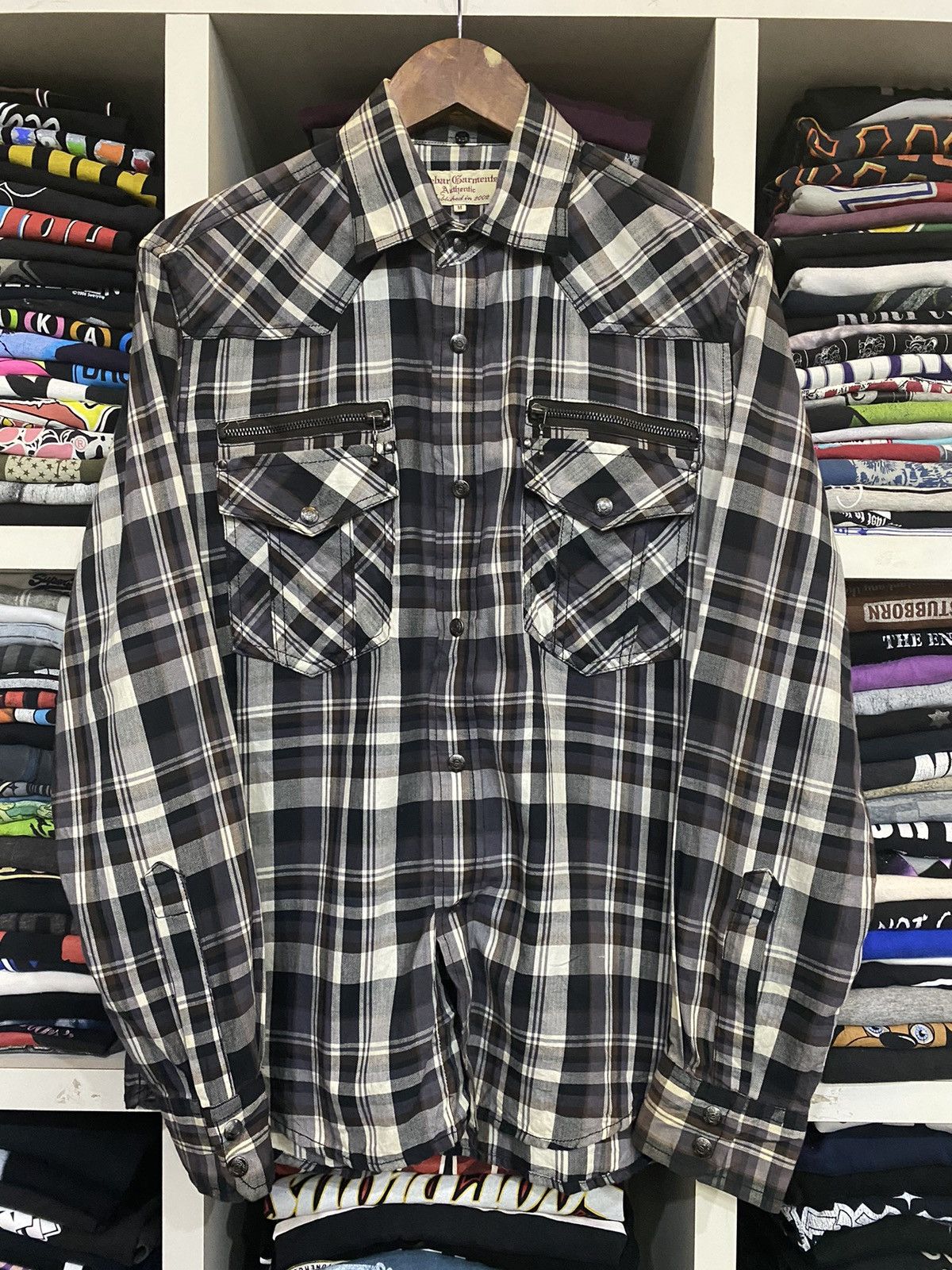 Flannel × Japanese Brand × Vintage Vintage Garments Authentic Flannel Size US M / EU 48-50 / 2 - 7 Thumbnail