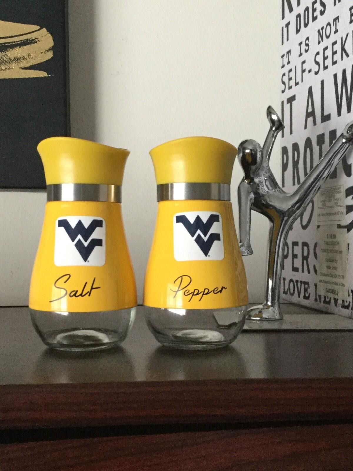 The Unbranded Brand West Virginia Mountaineers Stainless Steel Salt & Pepper Set Size ONE SIZE - 1 Preview