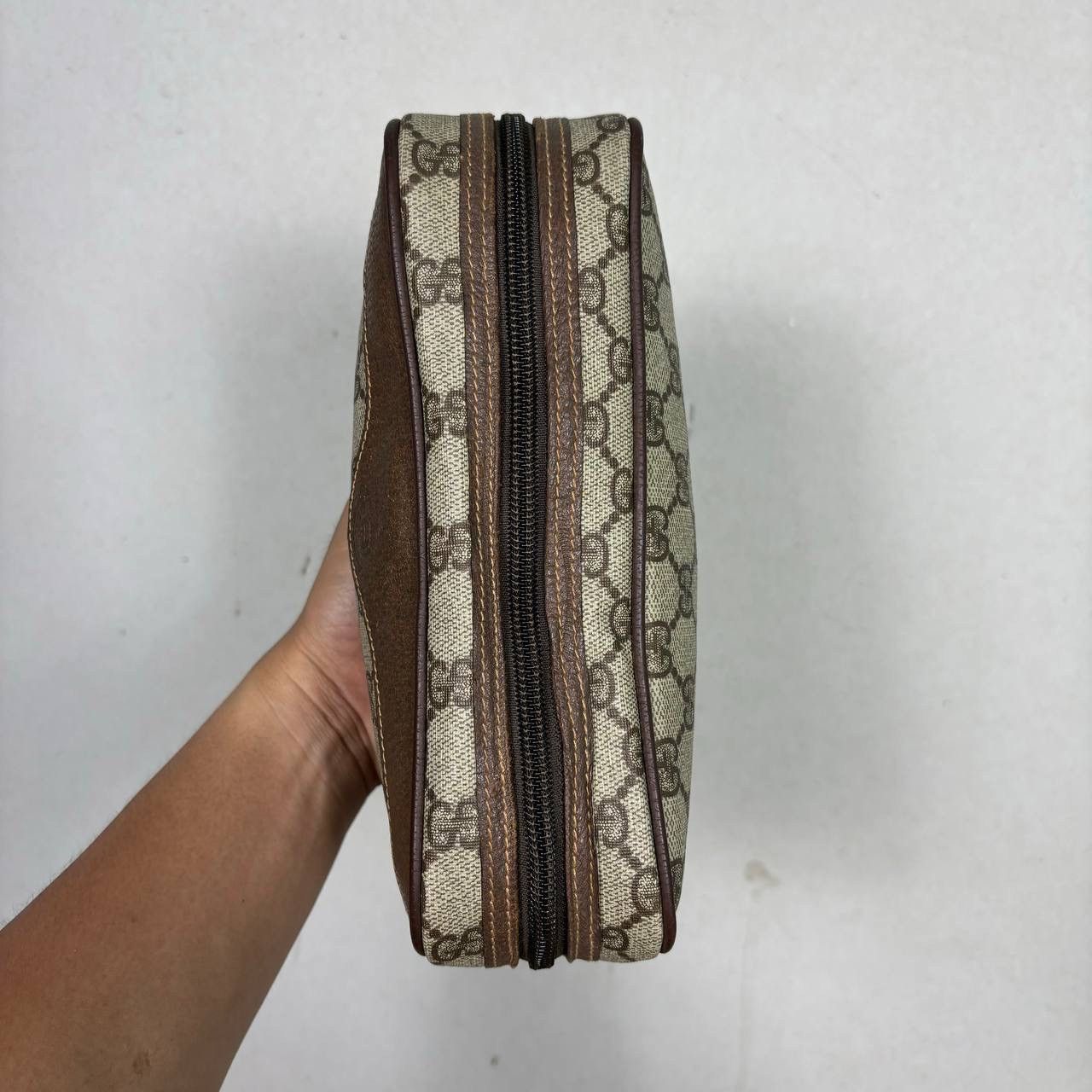 Gucci GUCCI GG PLUS SECOND CLUTCH BAG LEATHER ITALY BEIGE Size ONE SIZE - 8 Thumbnail