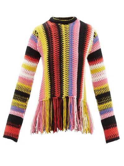 Chloe o1y0825 Cashmere Blend Sweater in Multicolor Size S / US 4 / IT 40 - 1 Thumbnail