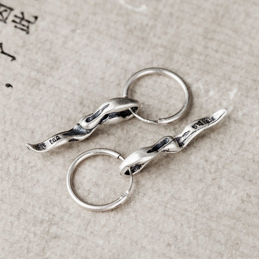 Jewelry Retro Earrings One Pairs Chrome Jewelry Size ONE SIZE - 3 Thumbnail