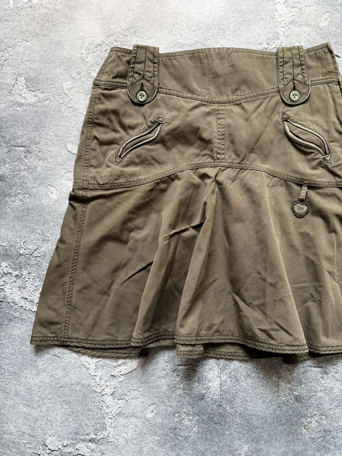 Diesel Vintage 00s Diesel Y2K Avant Garde Military Skirt Size 28 Size 28" / US 6 / IT 42 - 3 Thumbnail