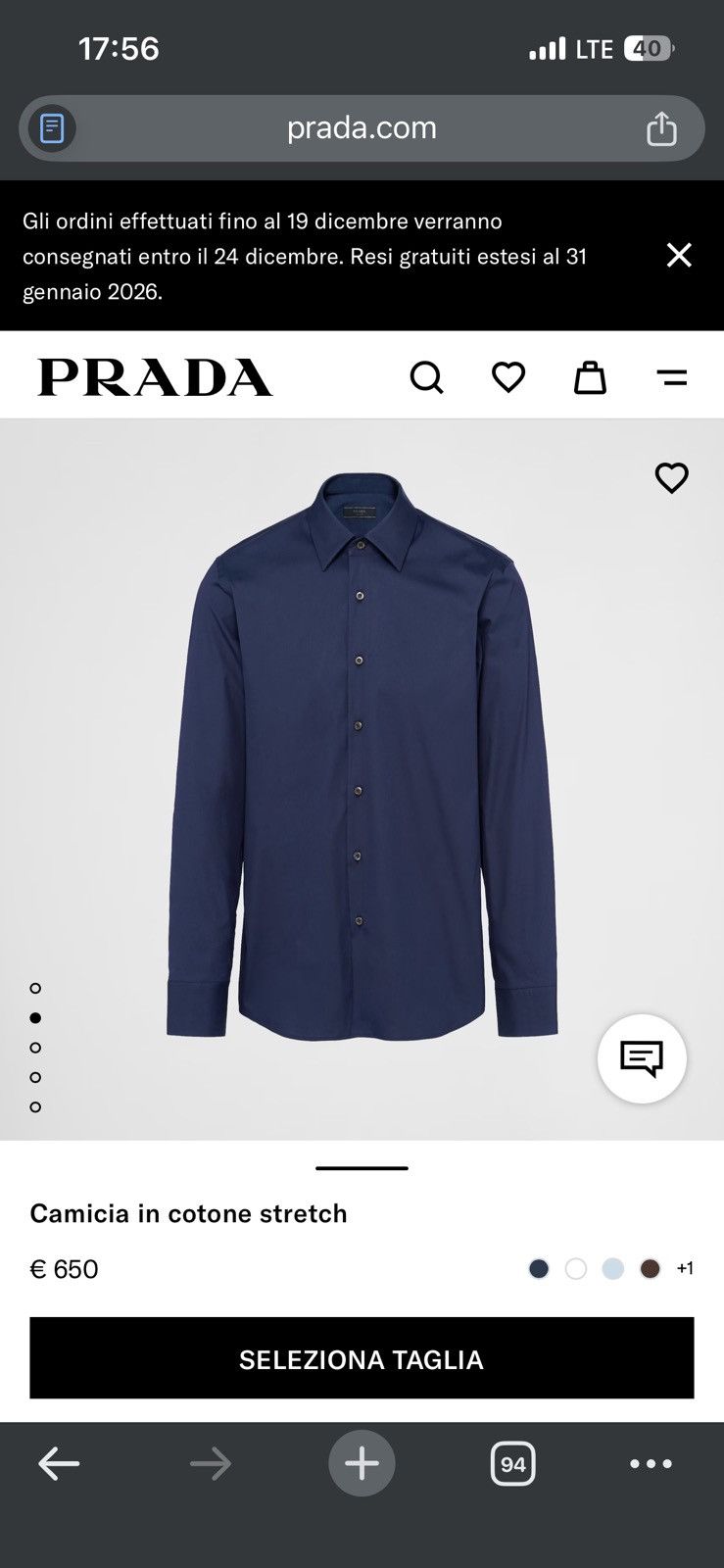 Prada Prada stretch cotton shirt men's size L Size US L / EU 52-54 / 3 - 10 Thumbnail