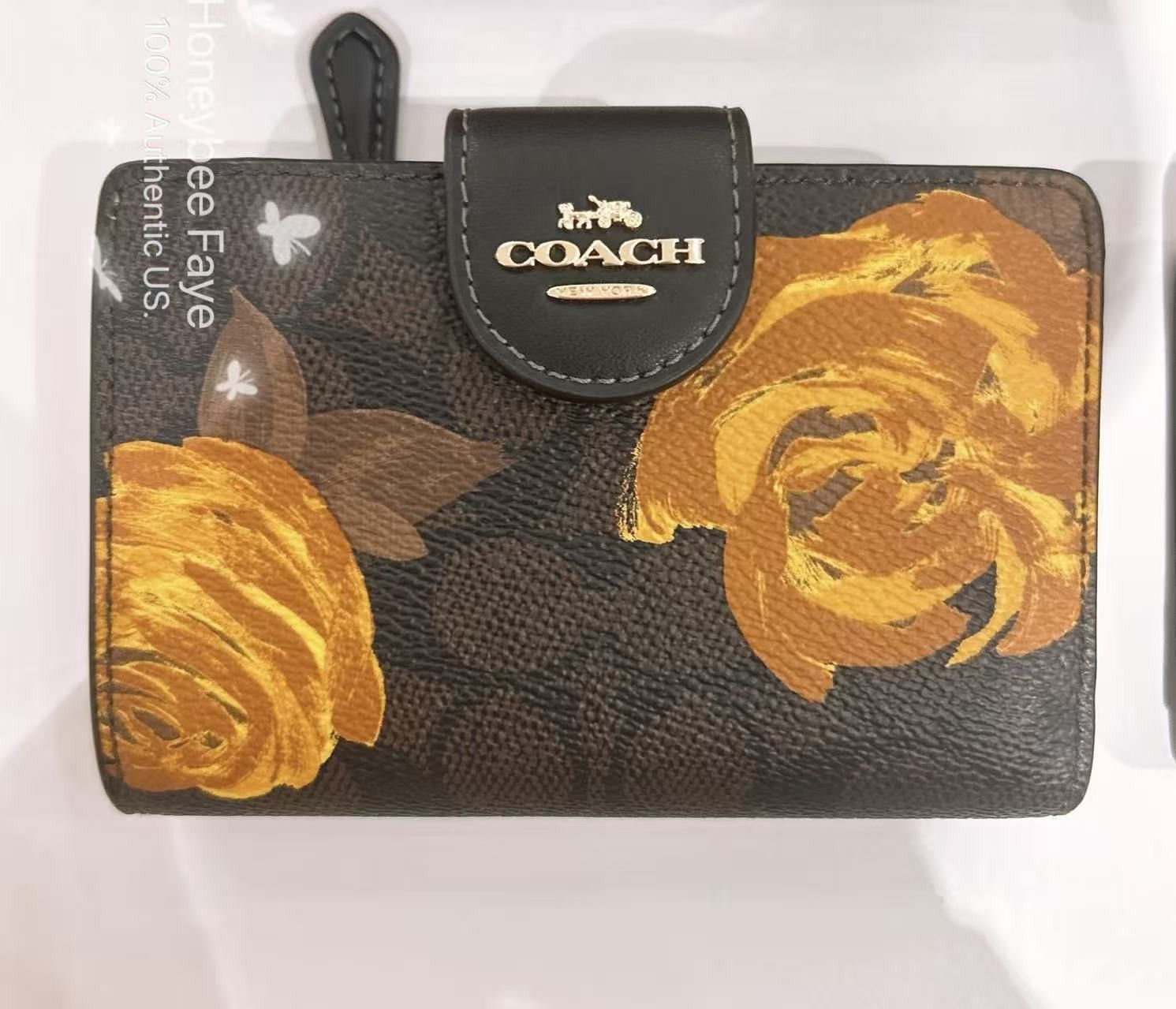 Coach Medium Corner Zip Wallet In Signature Canvas With Floral Size ONE SIZE - 2 Thumbnail