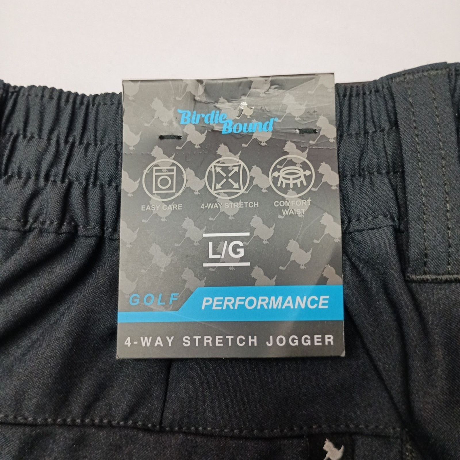 Other Birdie Bound Golf Joggers Men's L Black Stretch Drawstring Size US 34 / EU 50 - 2 Thumbnail