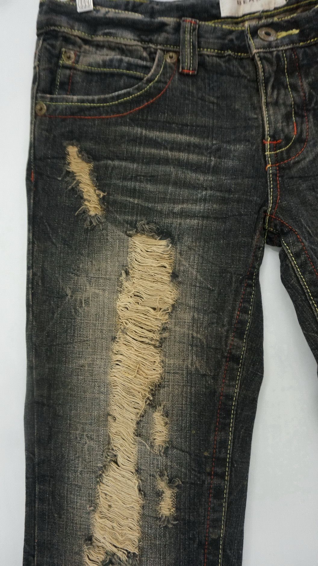 Beauty Beast Beast Japan Mud wash Flared Distressed Lowrise Jeans Size US 31 - 6 Thumbnail