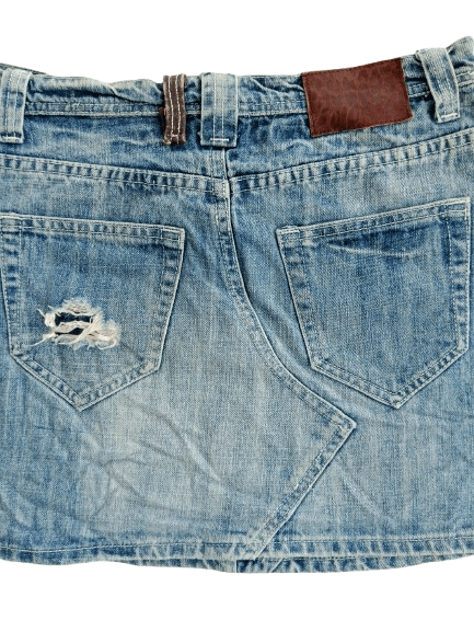 Japanese Brand Vintage Ehyphen World Gallery Denim Skirt Size 30" / US 8 / IT 44 - 6 Thumbnail