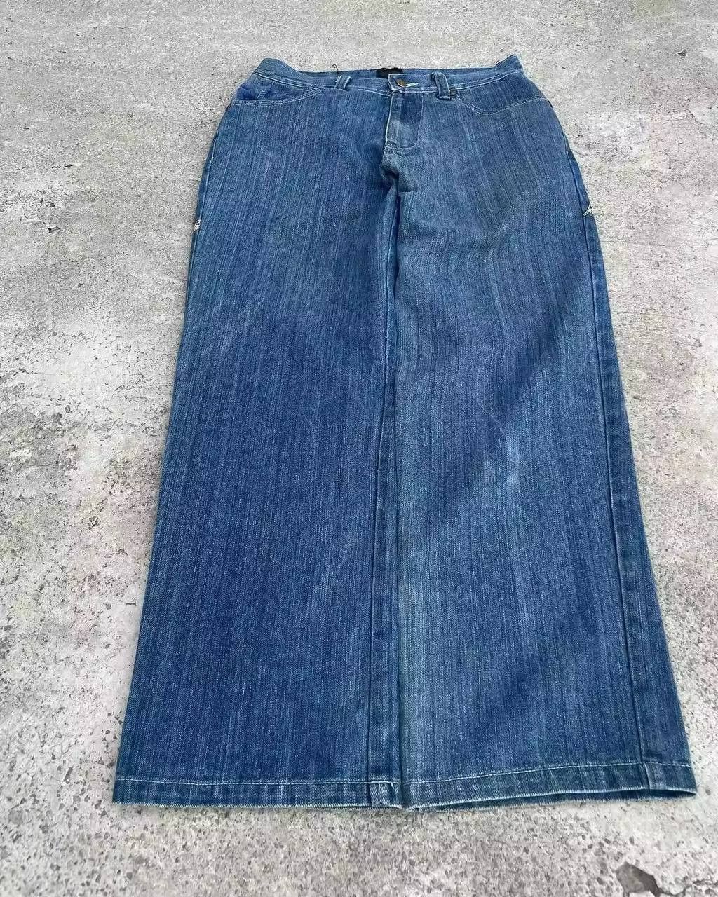 Vintage American big jeans with retro embroidery. Size US 36 / EU 52 - 3 Thumbnail