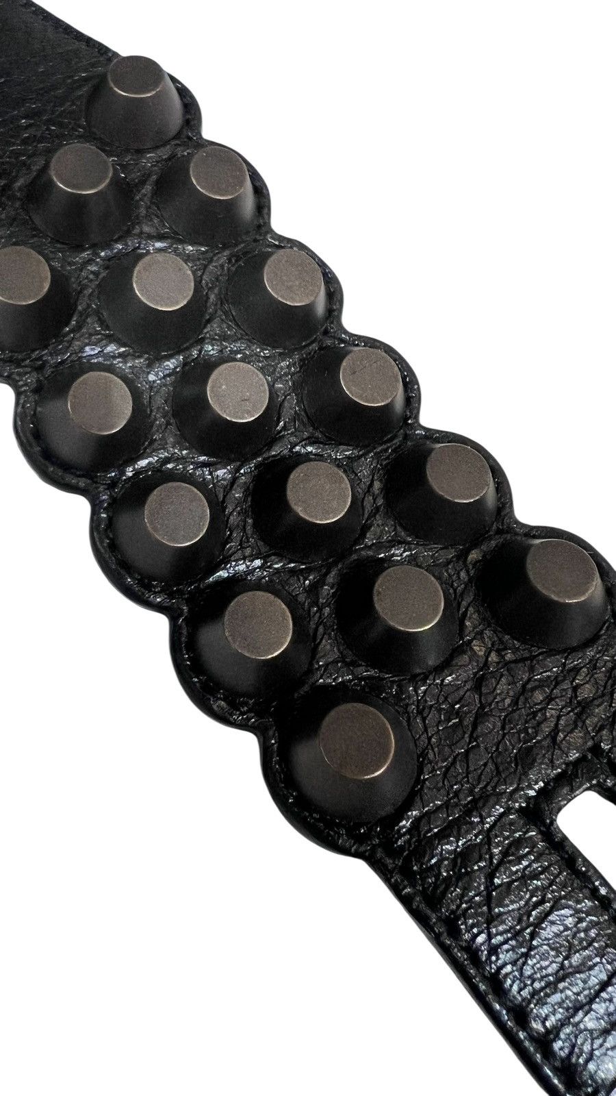 Balenciaga Balenciaga Black Agneau Triple Stud Leather Bracelet NWT Size ONE SIZE - 5 Thumbnail
