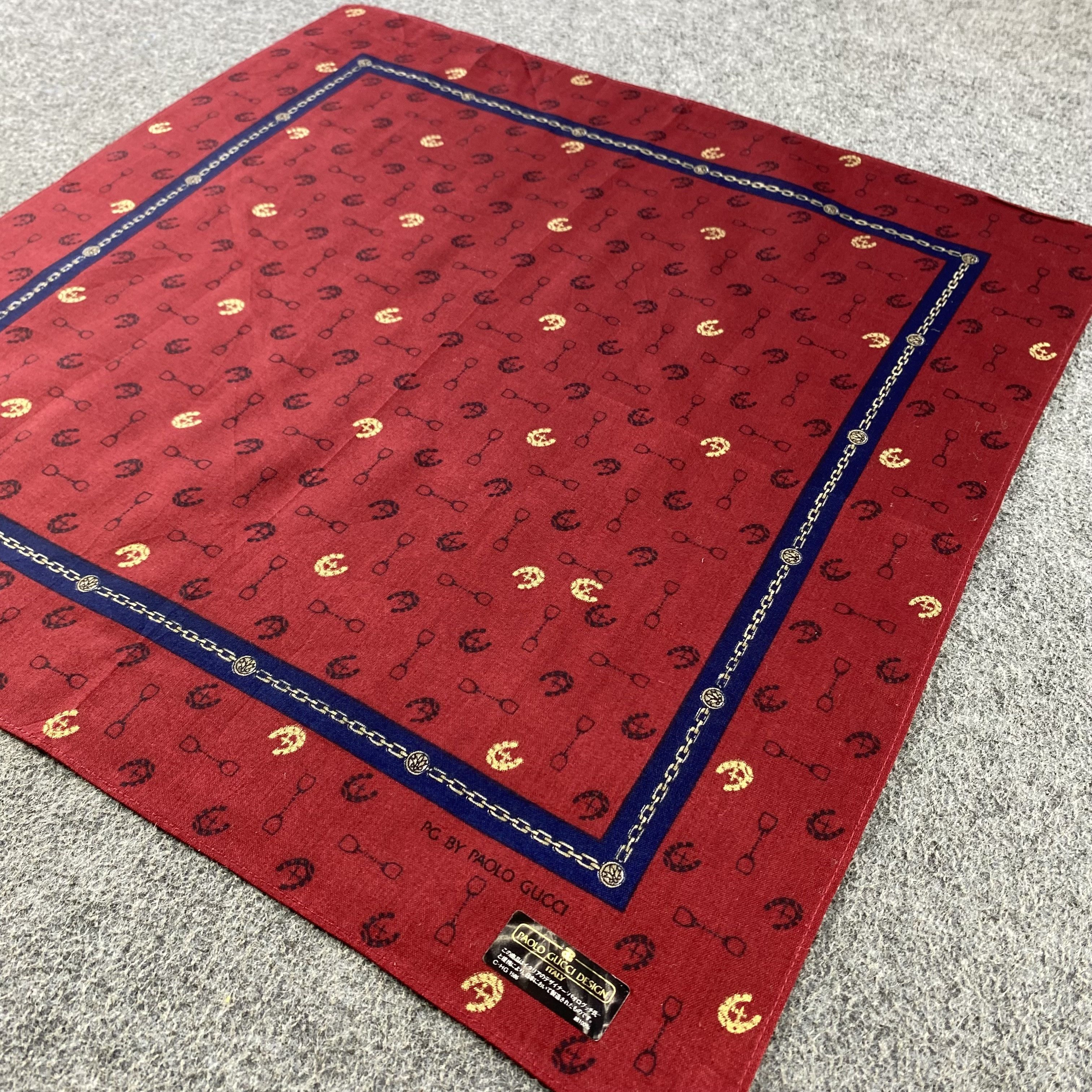 Paolo Gucci × Vintage Paolo Gucci Handkerchief/Neckerchief/Bandana HC653 Size ONE SIZE - 2 Thumbnail