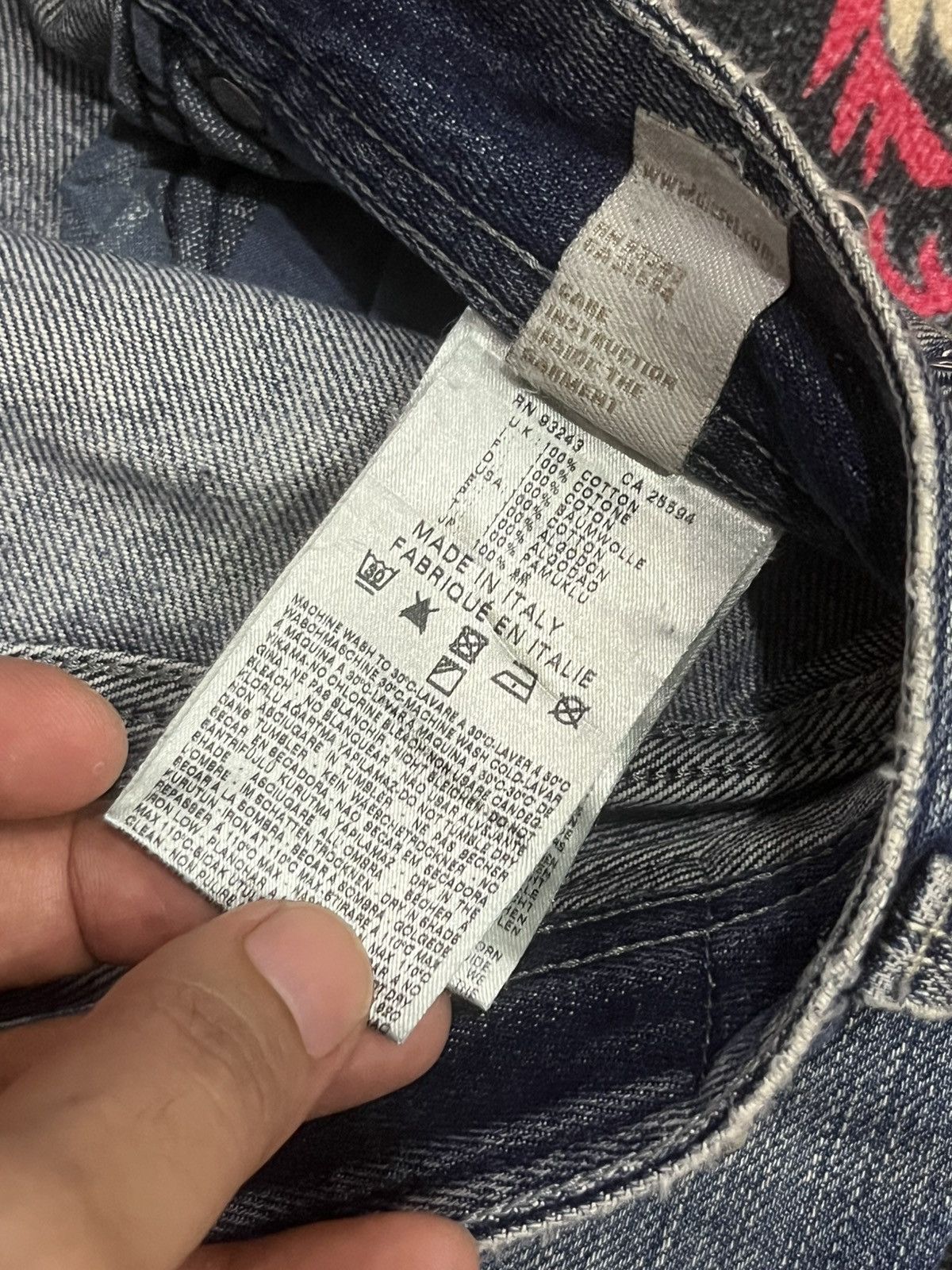 Diesel ⚡️Ripped⚡️Vintage Diesel Blue Eyecons 2010/2 Edition Blue Jean Size US 28 / EU 44 - 20 Thumbnail