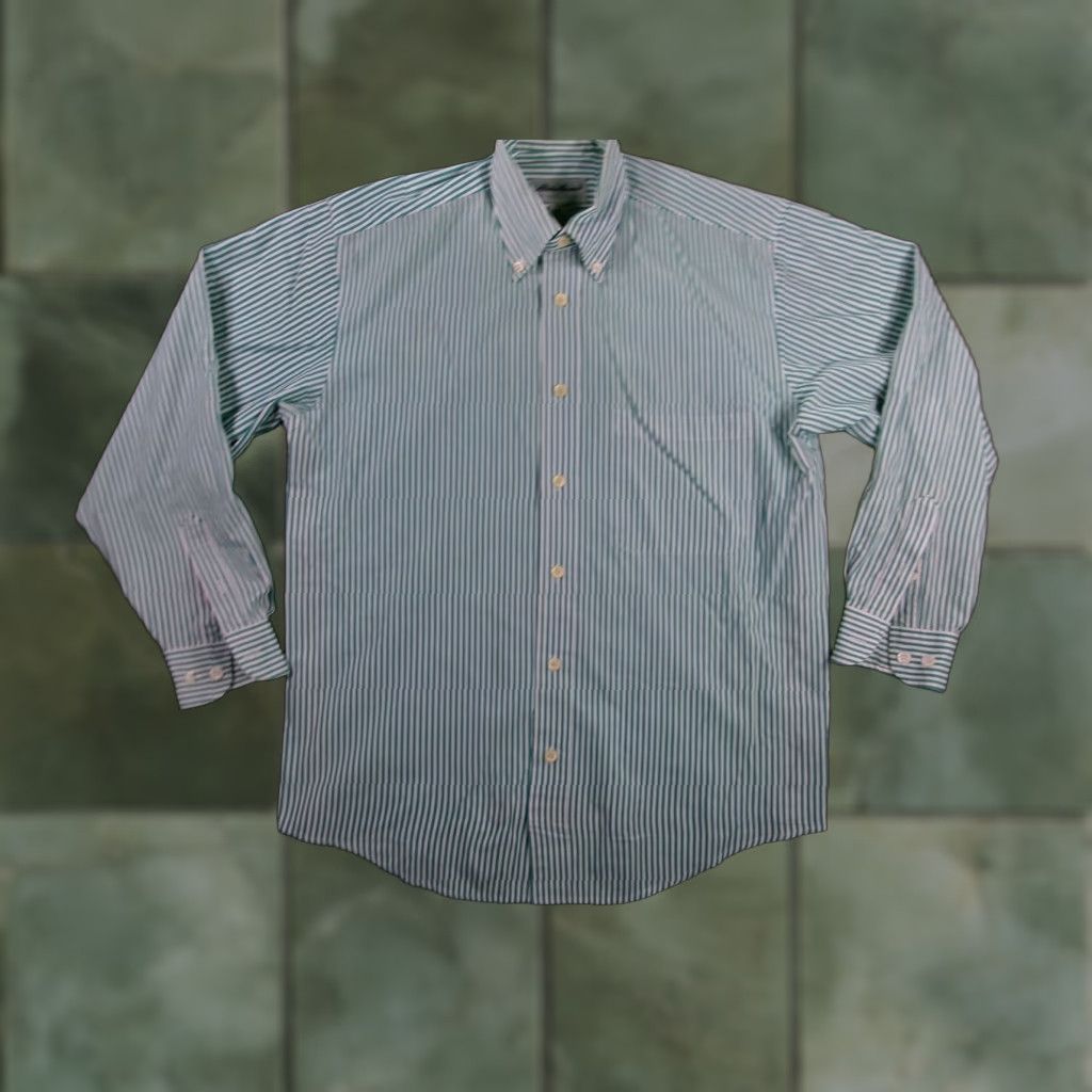 Eddie Bauer Eddie Bauer Shirt Mens Small Green White Striped Classic Everyday Office Outdoor Size US S / EU 44-46 / 1 - 1 Thumbnail