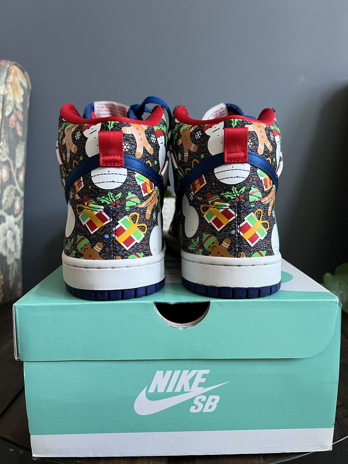 CNCPTS × Nike Nike SB Dunk High Concepts Ugly Christmas Seater (2017) Size US 10 / EU 43 - 4 Thumbnail