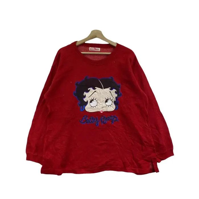 Vintage Vtg 90’ BETTY BOOP CARTOON Comic Strip Red Sweatshirt Sweate Size XL / US 12-14 / IT 48-50 - 1 Thumbnail