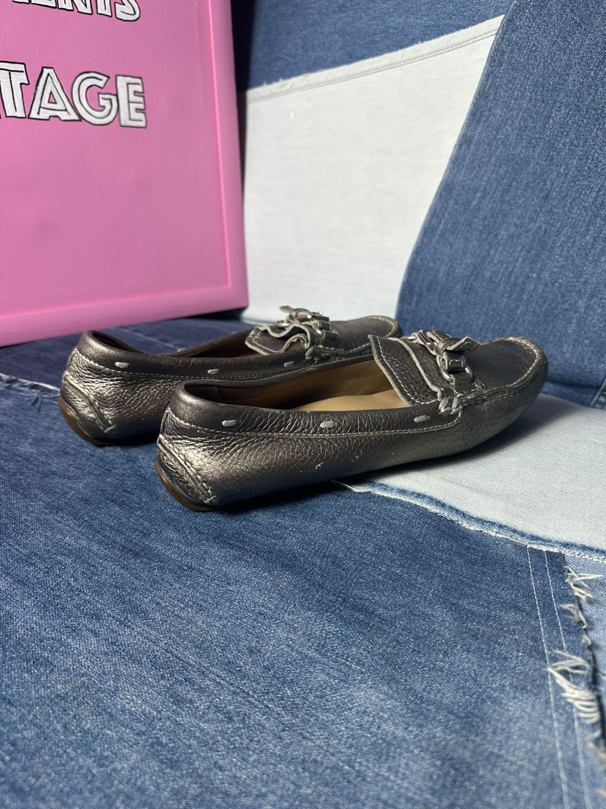 Prada Prada Leather Flats Loafers Logo Buckle Shoes Vintage Size US 8 / IT 38 - 7 Thumbnail