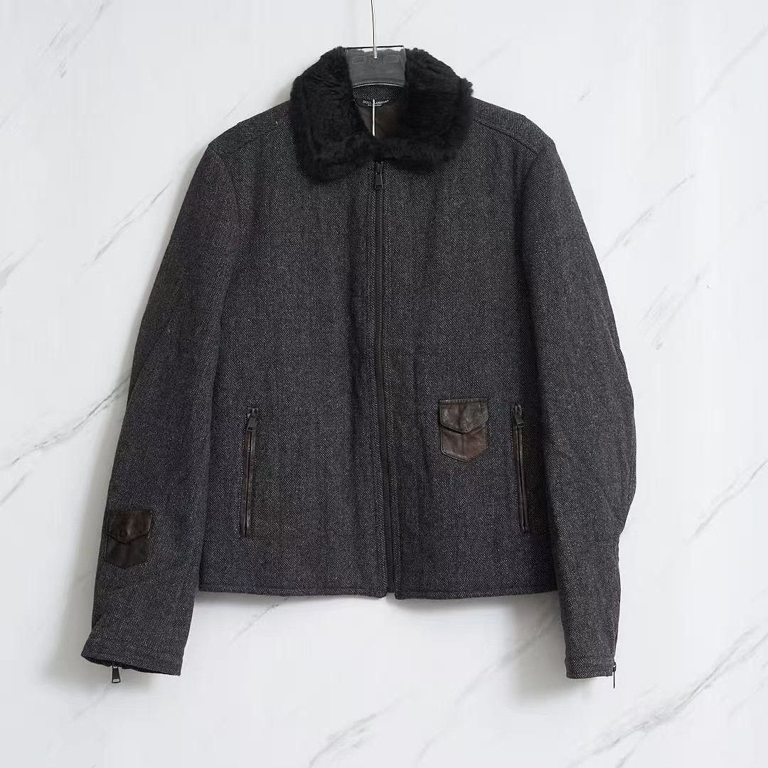 Dolce & Gabbana Dolce&Gabbana Men's Fur Collar Padded Coat Size US M / EU 48-50 / 2 - 1 Thumbnail