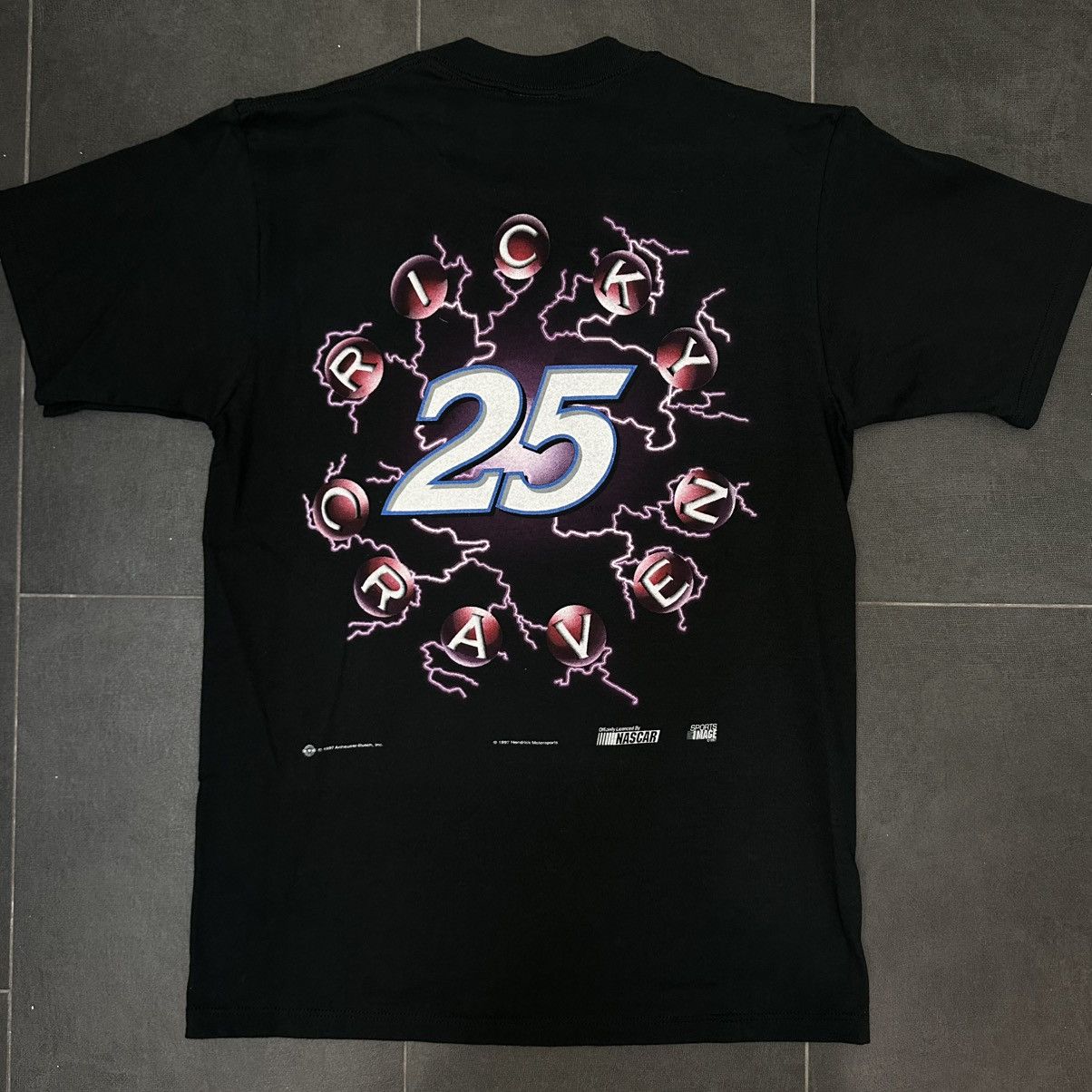 NASCAR Crazy vintage 90s Ricky Craven Budweiser double sided nascar Size US M / EU 48-50 / 2 - 4 Thumbnail