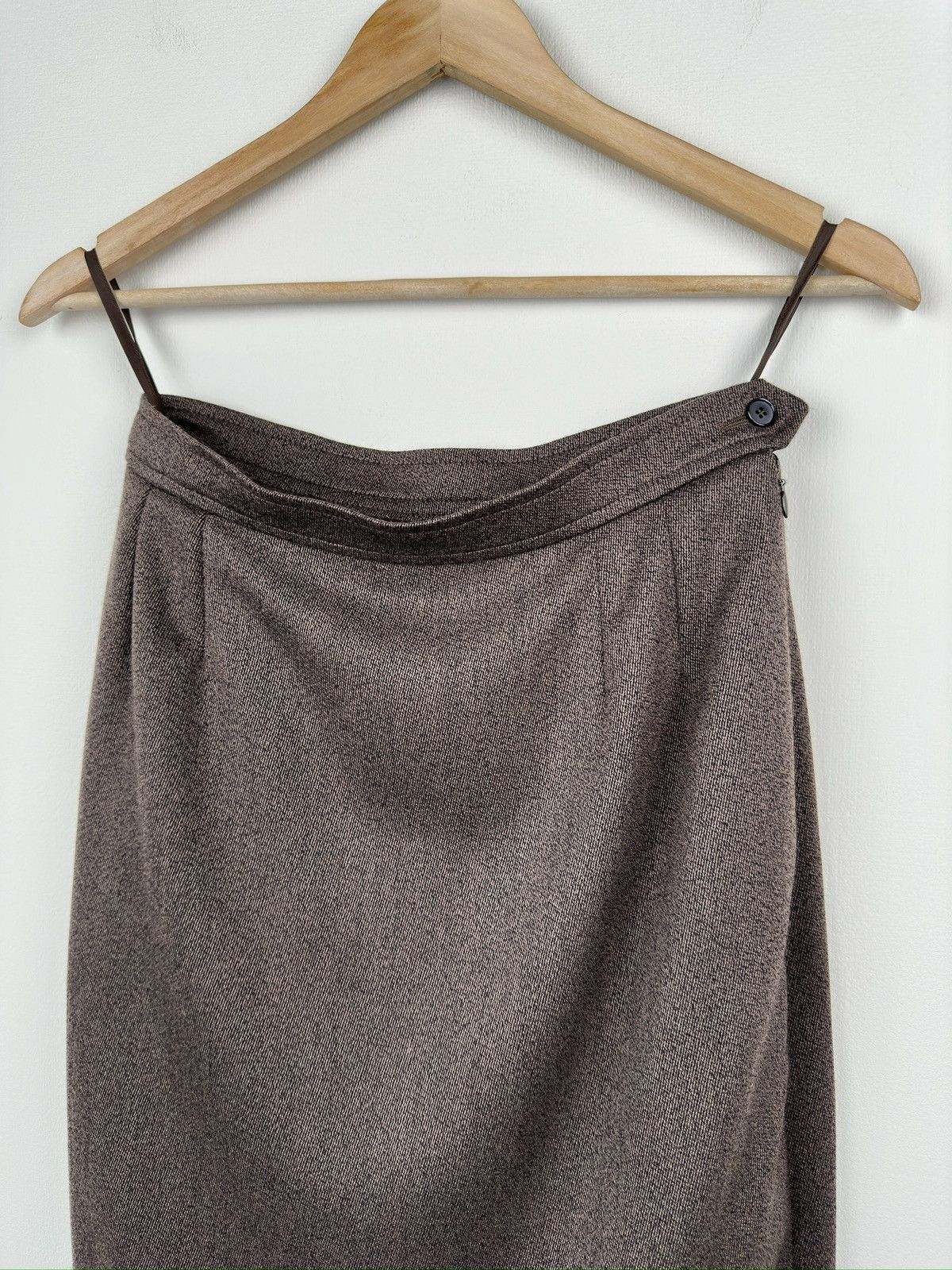Saint Laurent Paris 80s SAINT LAURENT Rive Gauche by Tom Ford Wool Pencil Skirt Size 27" / US 4 / IT 40 - 4 Thumbnail