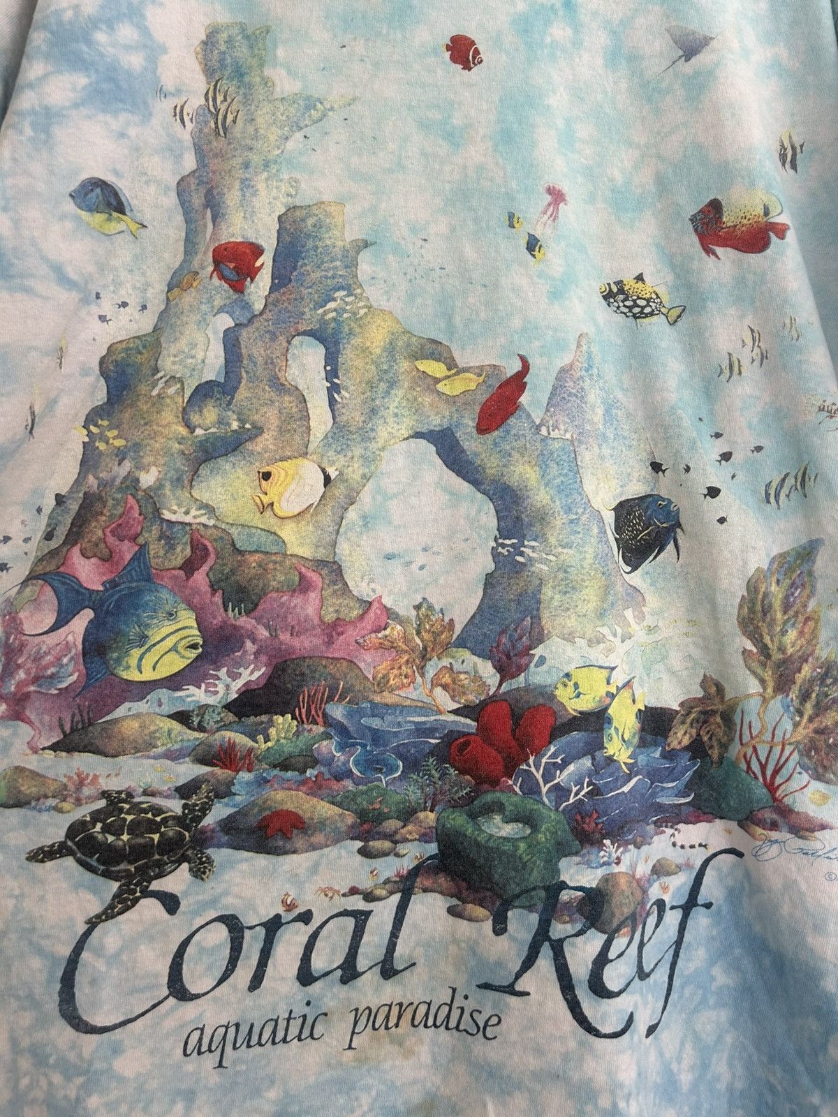 Liquid Blue Liquid Blue Coral Reef Full Art Front & Back Graphic T-shirt Size US XL / EU 56 / 4 - 2 Thumbnail