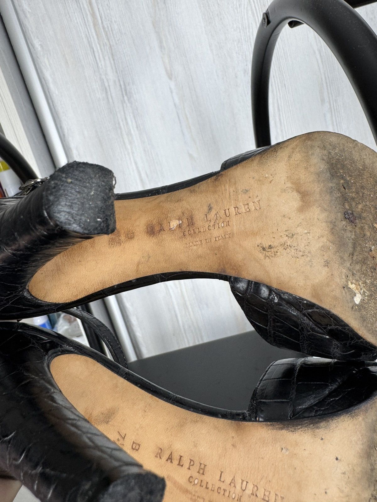 Ralph Lauren Ralph Lauren Lizard Leather Jeanette Ankle Strap Sandals Size US 7.5 / IT 37.5 - 11 Thumbnail
