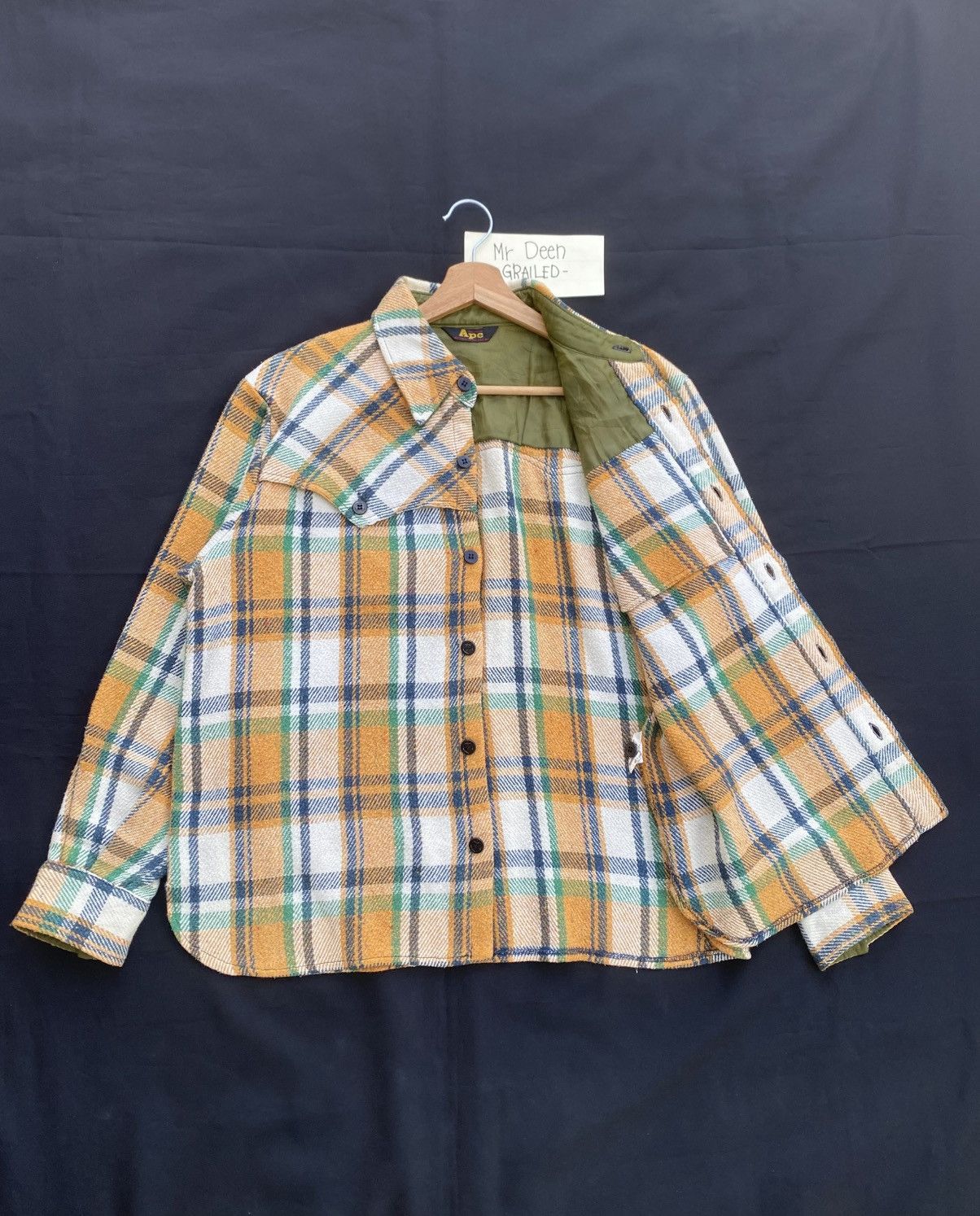 Bape × Vintage Rare Vintage BAPE Checkered Flannel Buttons Shirt Size US M / EU 48-50 / 2 - 9 Thumbnail