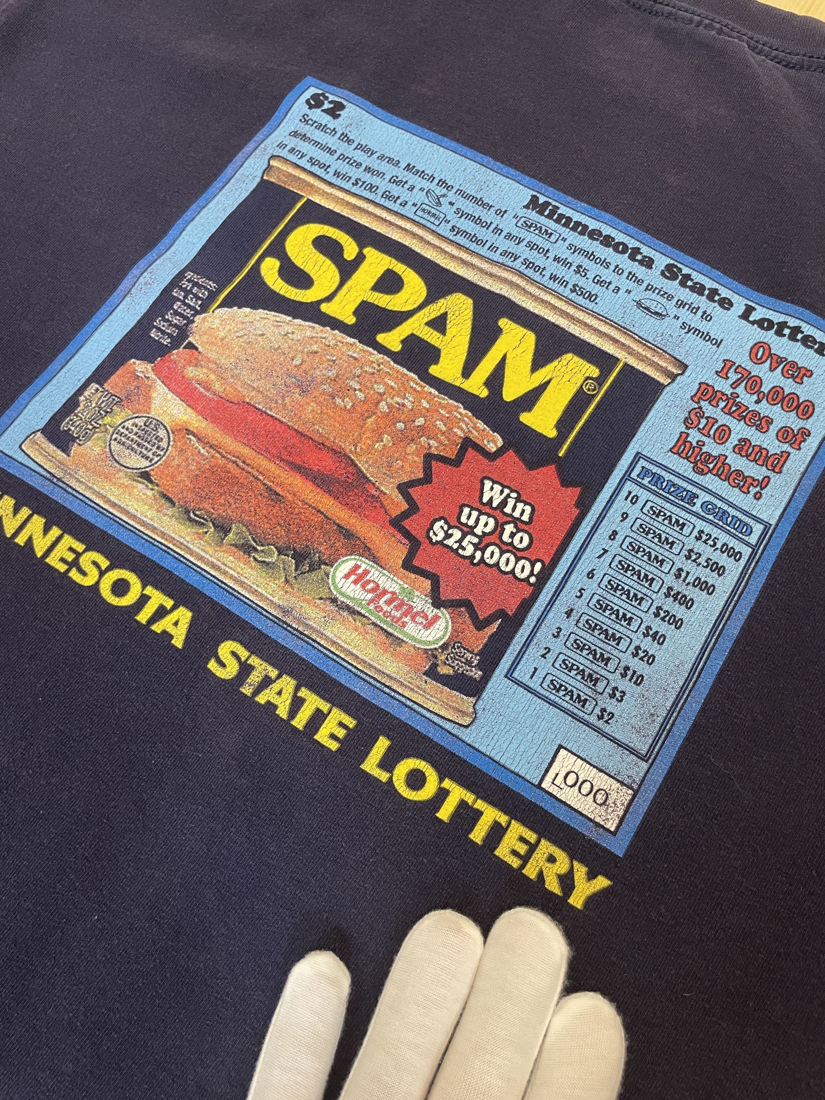 Gildan Vintage Spam T-Shirt Minnesota State Lottery Promo Size US XL / EU 56 / 4 - 10 Thumbnail