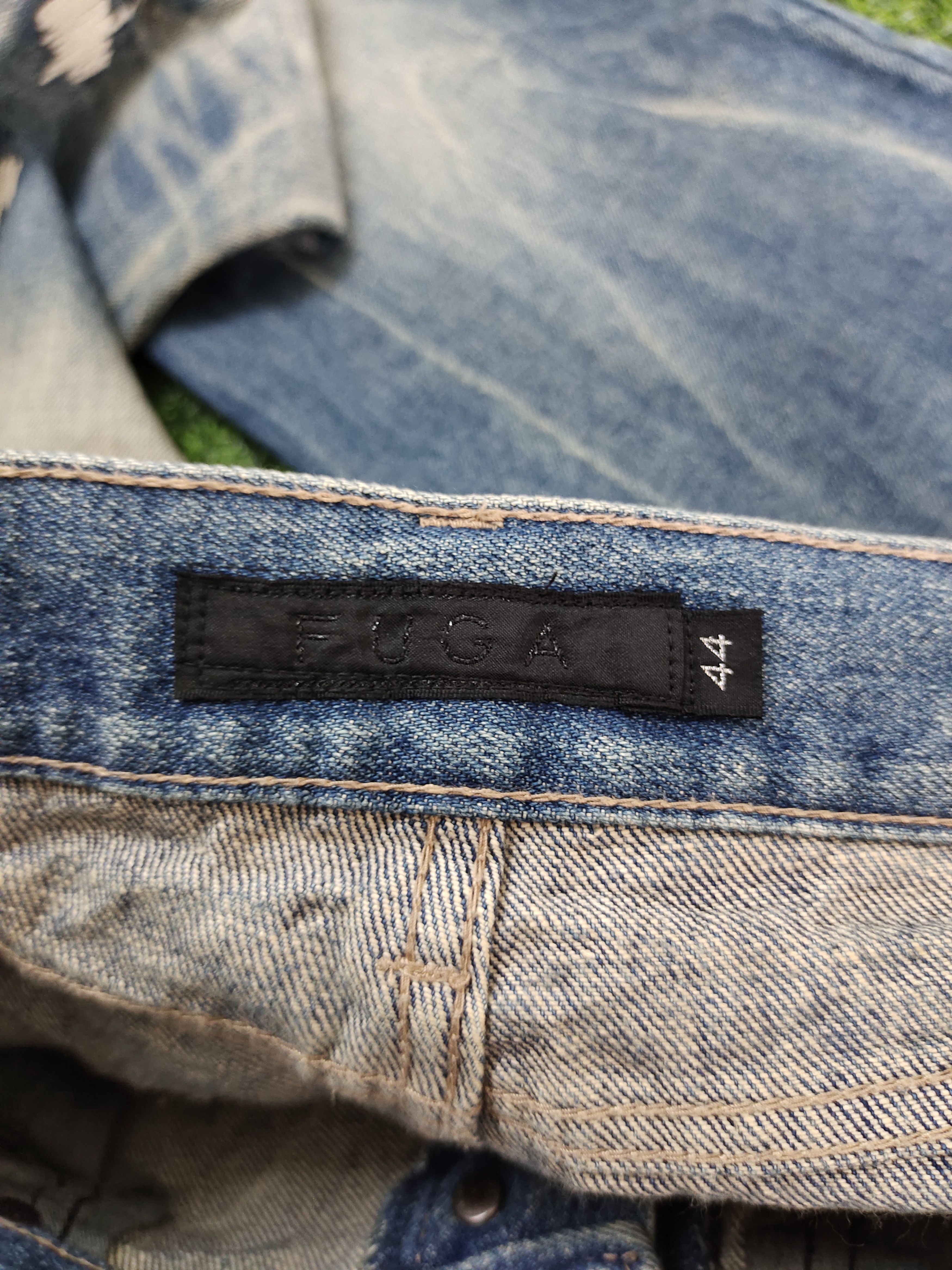 GOSTAR DE FUGA Flare Jeans Fuga Boro Sew Distress Faded Denim Bootcut Y2k Size US 31 - 18 Thumbnail