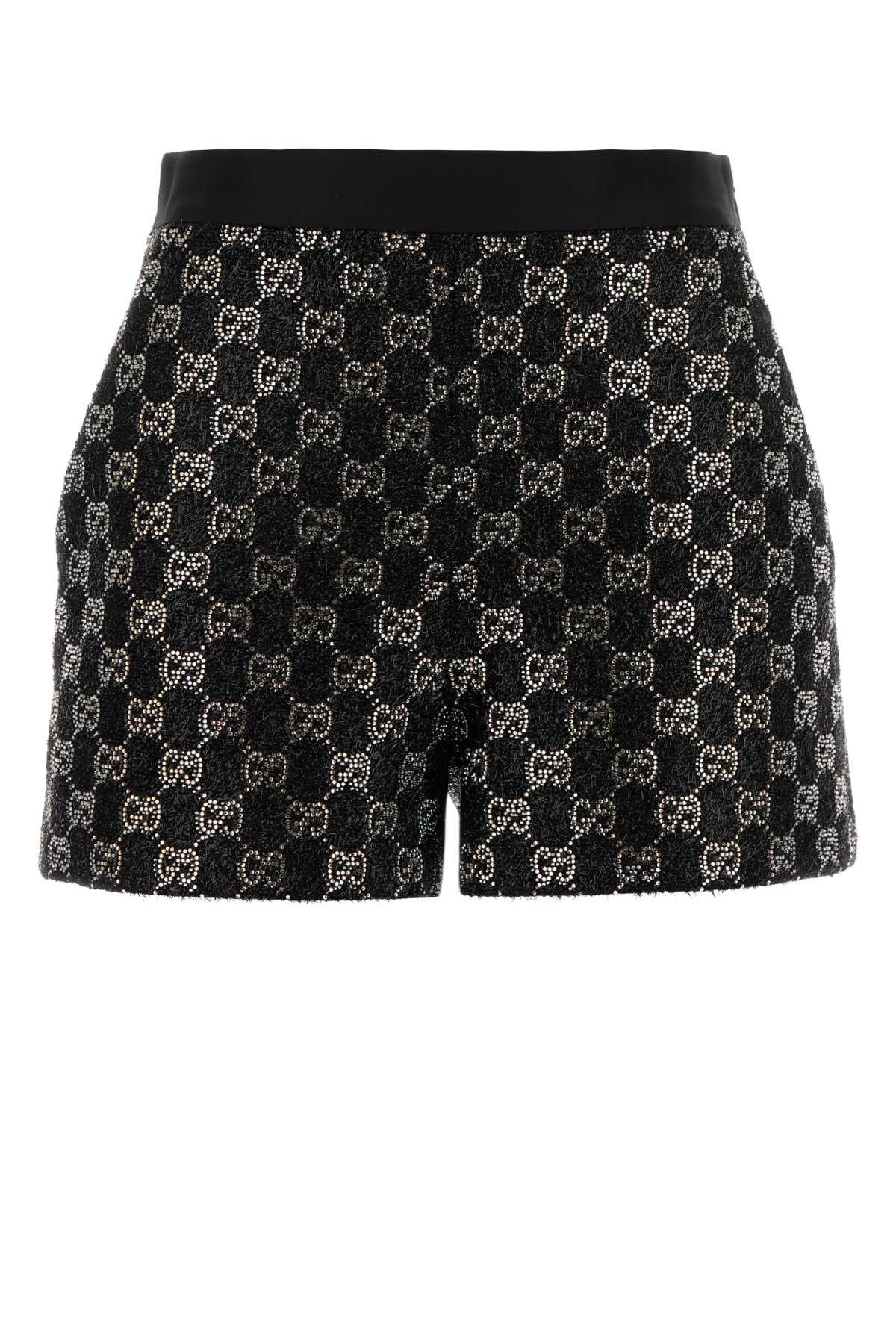 Gucci Black Tweed Shorts Size 28" / US 6 / IT 42 - 1 Thumbnail