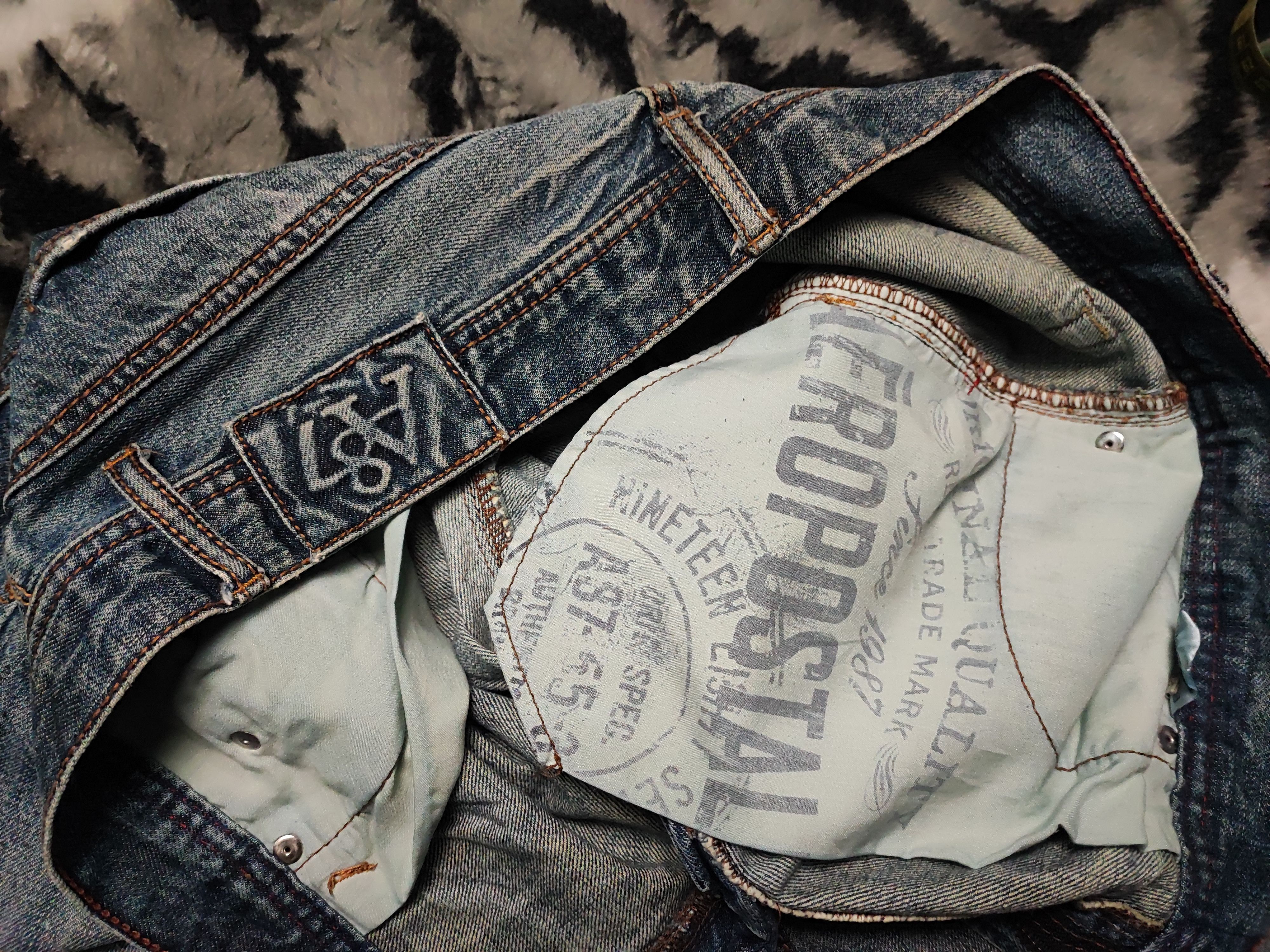 Aeropostale × Vintage Crazy Vintage Y2K/2000s Baggy Grunge Distressed Flared Jeans Size US 36 / EU 52 - 10 Thumbnail