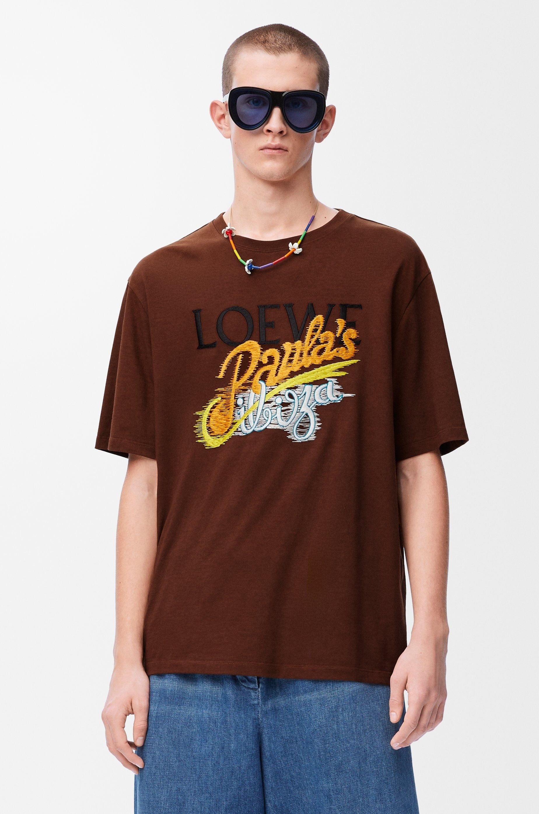 Loewe o1in1g0426 Loose Fit T-Shirt in Brown Size US XL / EU 56 / 4 - 3 Thumbnail