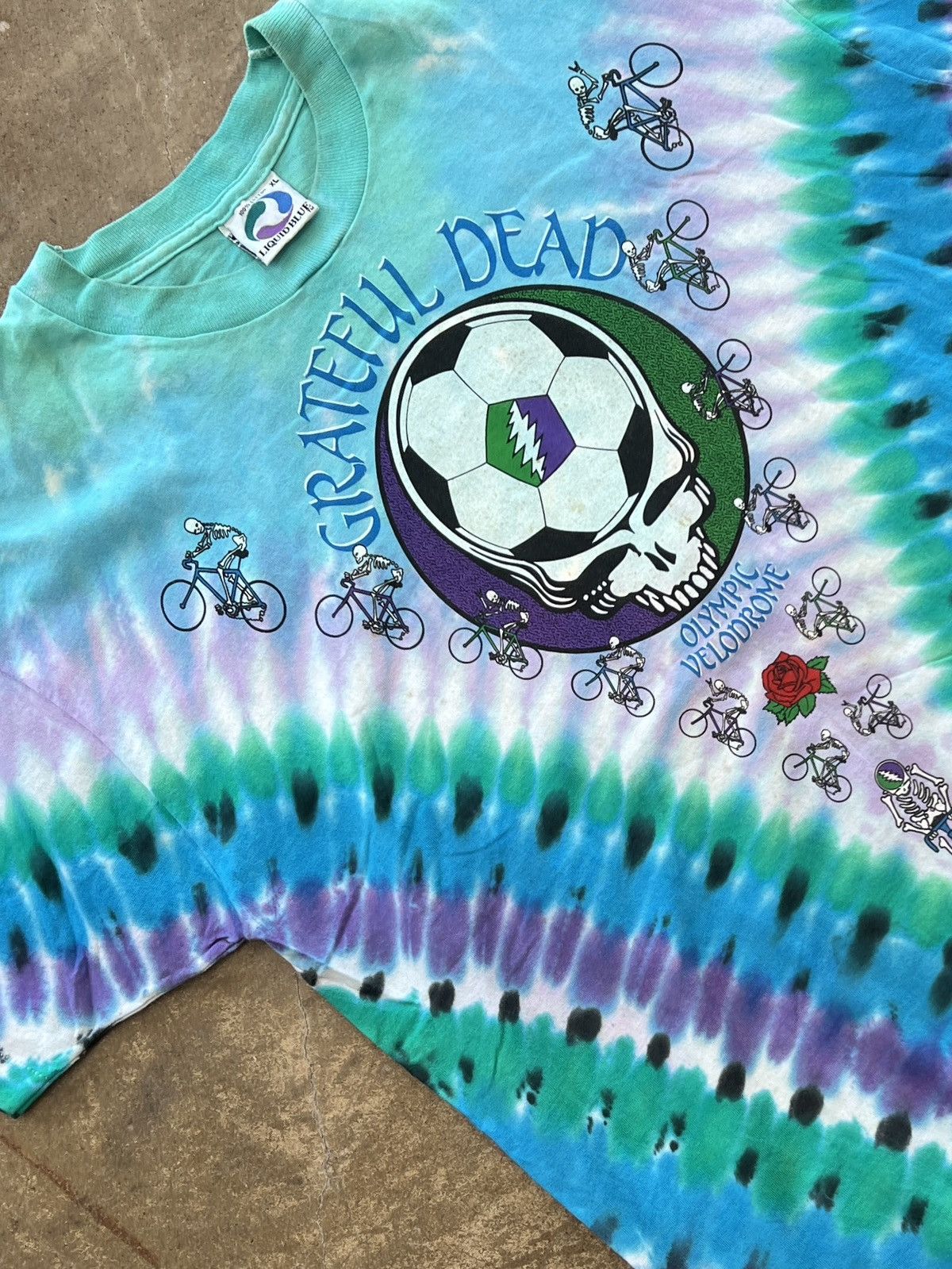 Band Tees Vintage 1990 Grateful Dead Olympic Velodrome Tie Dye Tee XL Size US XL / EU 56 / 4 - 1 Thumbnail
