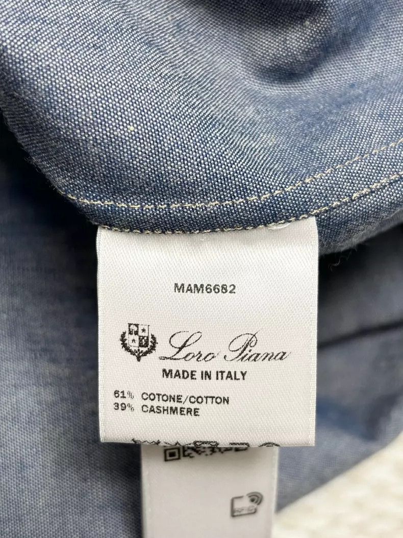 Loro Piana LORO PIANA Blue long-sleeved shirt Size US M / EU 48-50 / 2 - 6 Thumbnail