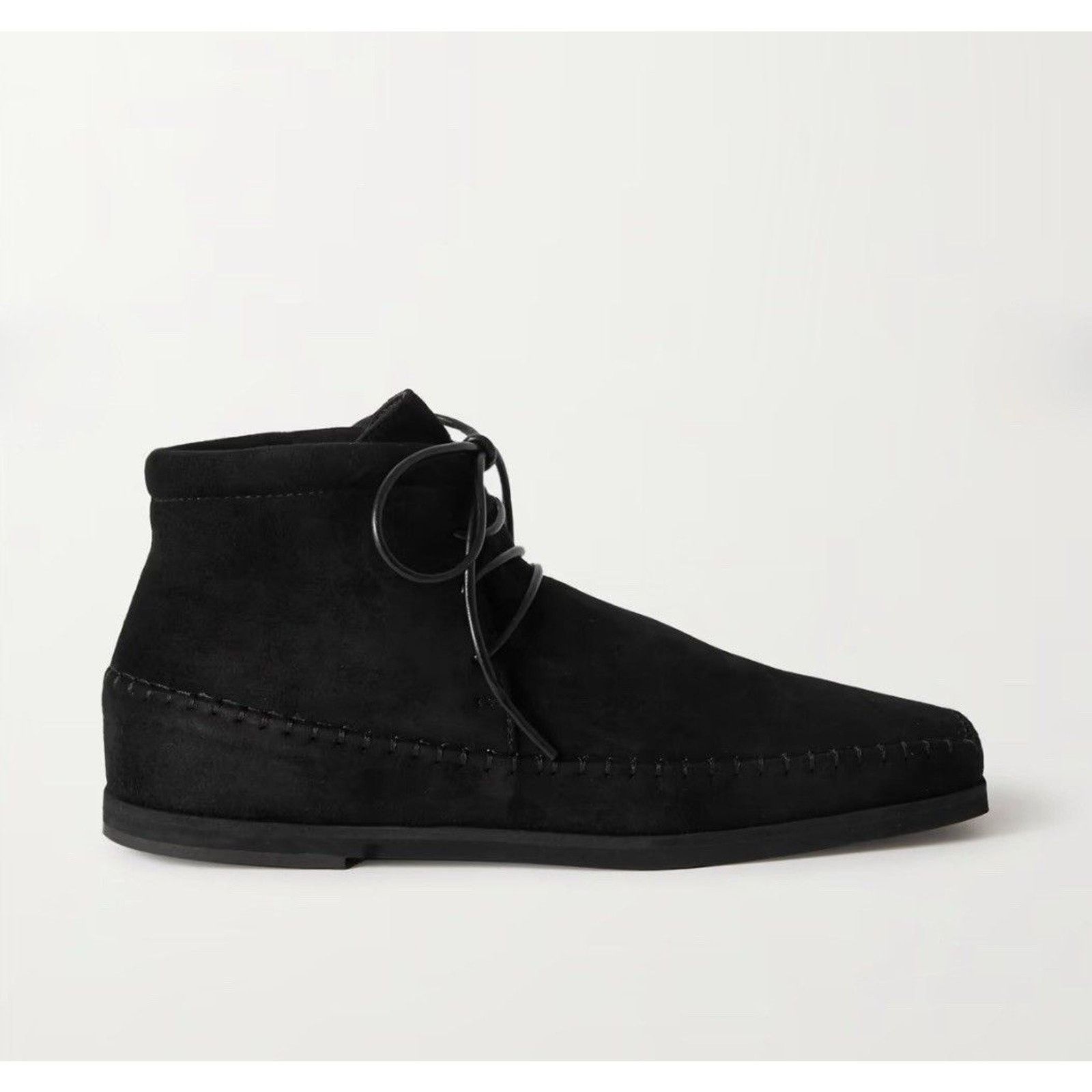 Toteme TOTEME High Top Suede Loafer Boot Black 37 Quiet Luxury NEW Size US 6 / IT 36 - 18 Thumbnail