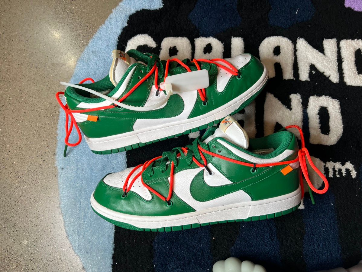Pre-owned Nike X Off White Nike Dunk Low X Off-white Pine Green Shoes
