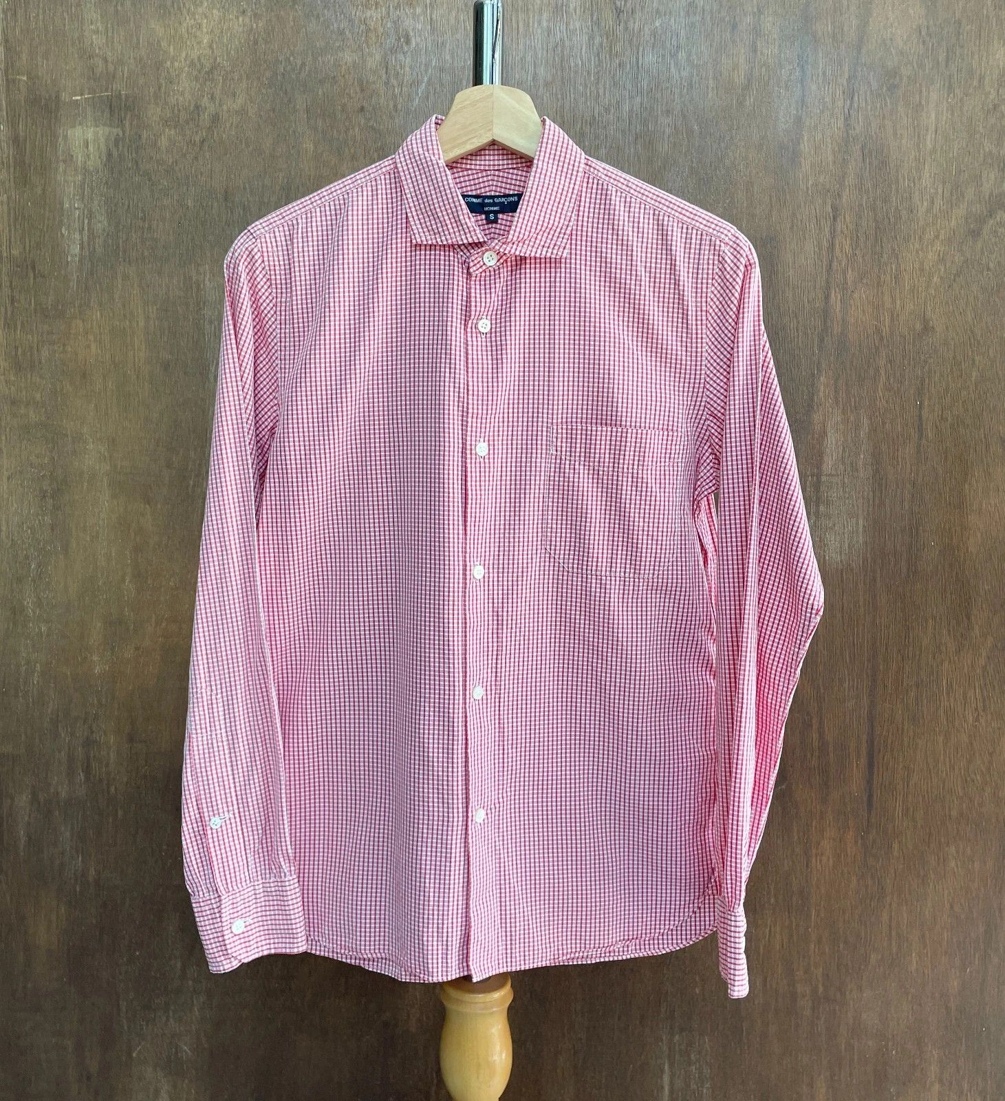 COMME des GARCONS HOMME Little Red Squared Shirt