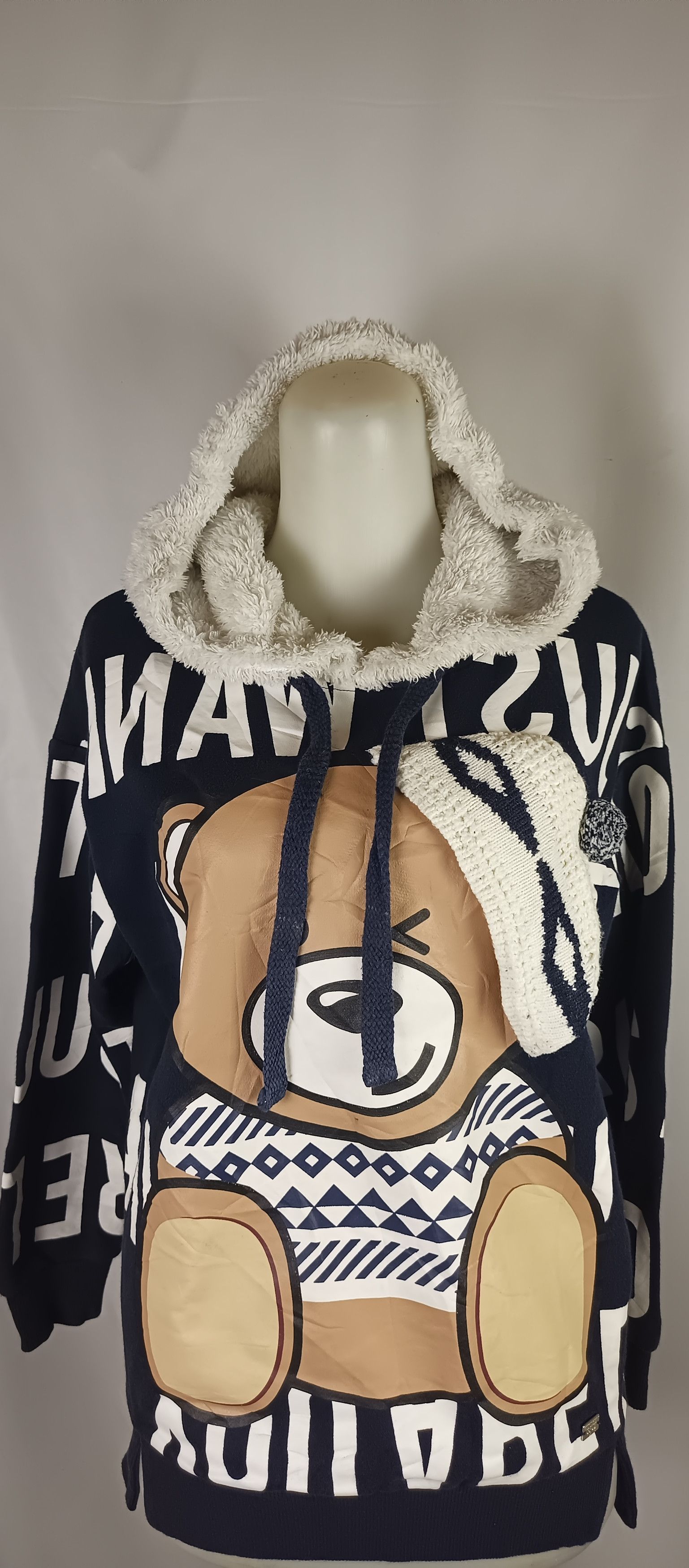 If Six Was Nine × Japanese Brand #Es Style 1916 White Fur Hoodie All Over Print Teddy Bear Size M / US 6-8 / IT 42-44 - 6 Thumbnail