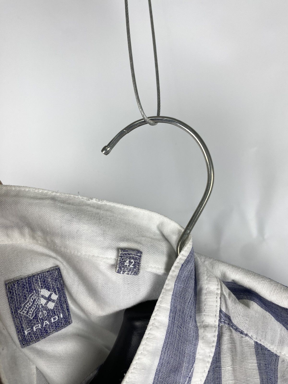 Other Fradi Italy Striped Shirt Button Up Linen Cotton size 42 Size US L / EU 52-54 / 3 - 8 Thumbnail