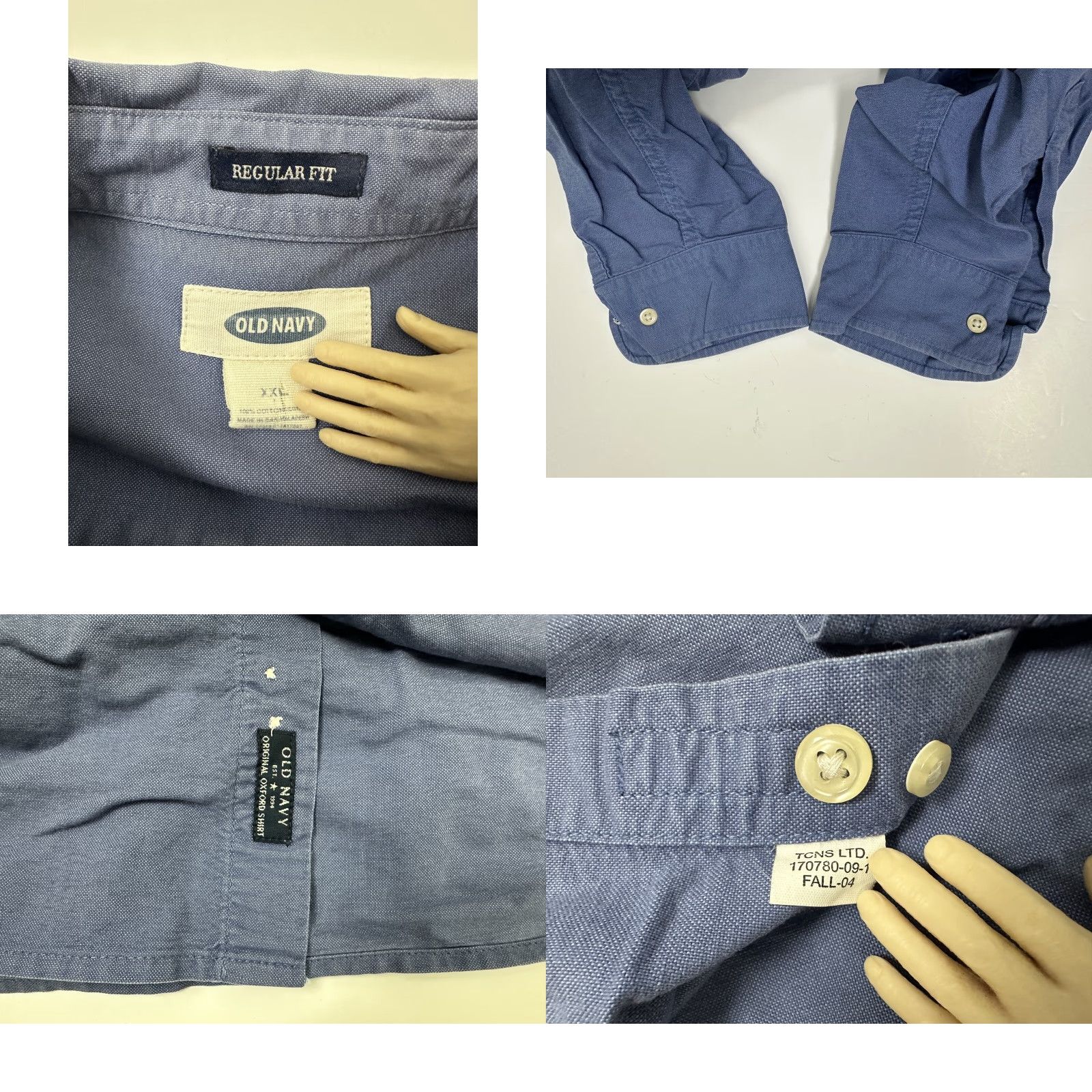 Old Navy VINTAGE Old Navy Shirt Men 2XL Oxford Casual Button-Up Heavyweight Oversized Blue Cotton Vintage Size US XXL / EU 58 / 5 - 9 Thumbnail