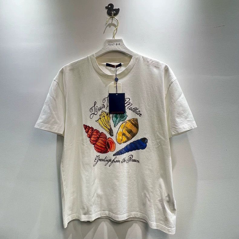 Louis Vuitton Louis Vuitton 24 New Conch Letter Print Logo Short Sleeve Size US L / EU 52-54 / 3 - 1 Thumbnail