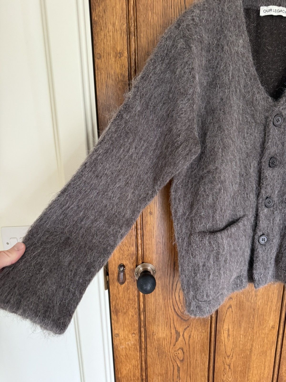 Our Legacy Grail Our Legacy mole grey mohair cardigan 44 grail Size US M / EU 48-50 / 2 - 13 Thumbnail
