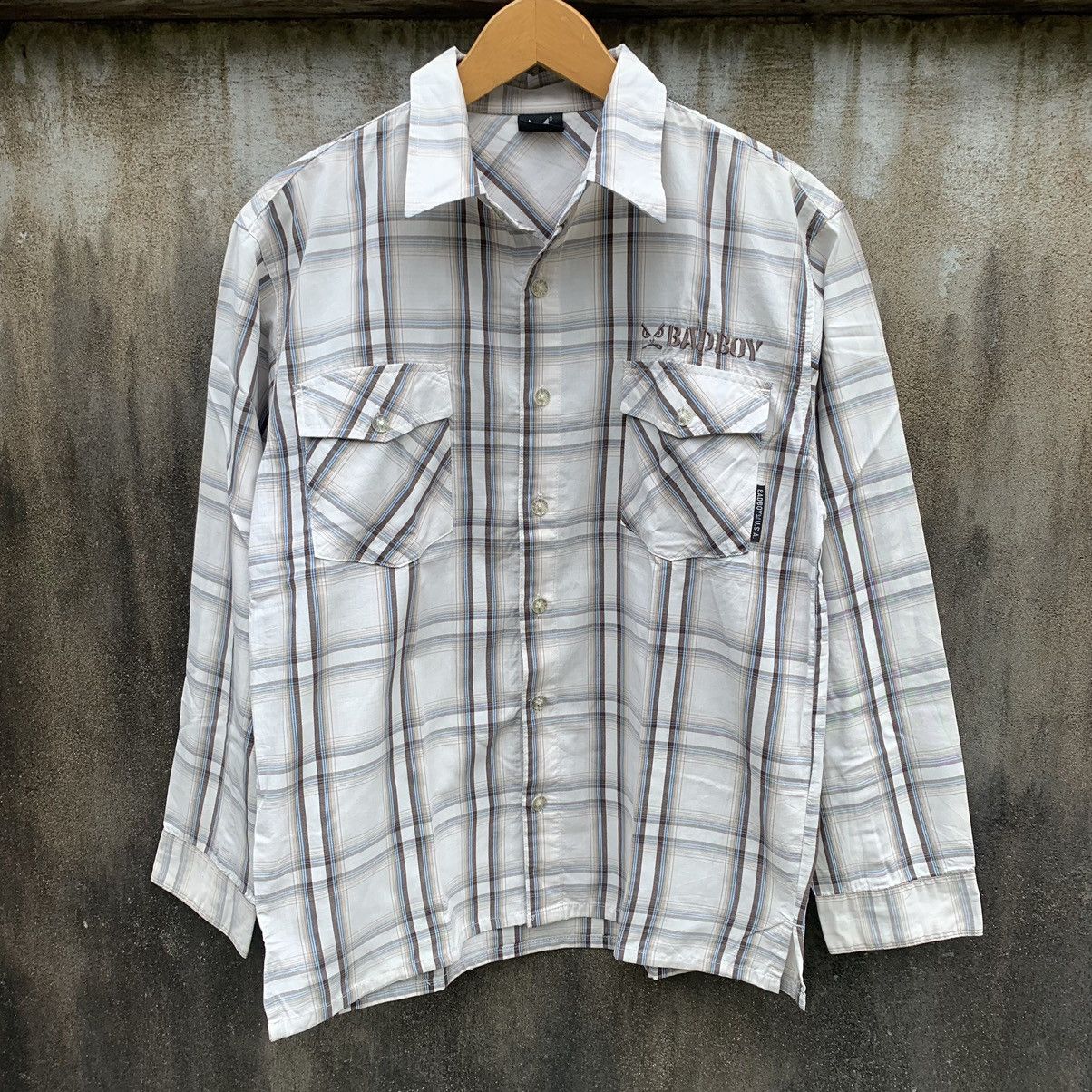 Japanese Brand VINTAGE Y2K BADBOY SLEEVE BUTTON UP SHIRT Size US M / EU 48-50 / 2 - 1 Thumbnail