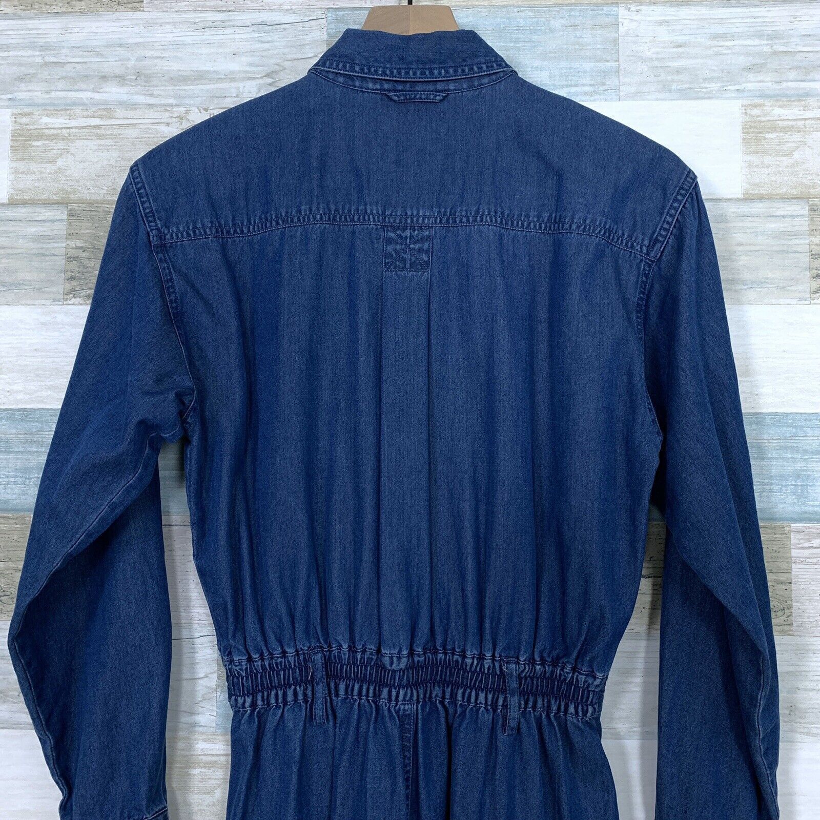 Other Talbots Chambray Midi Shirt Dress Blue Cottagecore VTG 90 6P Size M / US 6-8 / IT 42-44 - 7 Thumbnail