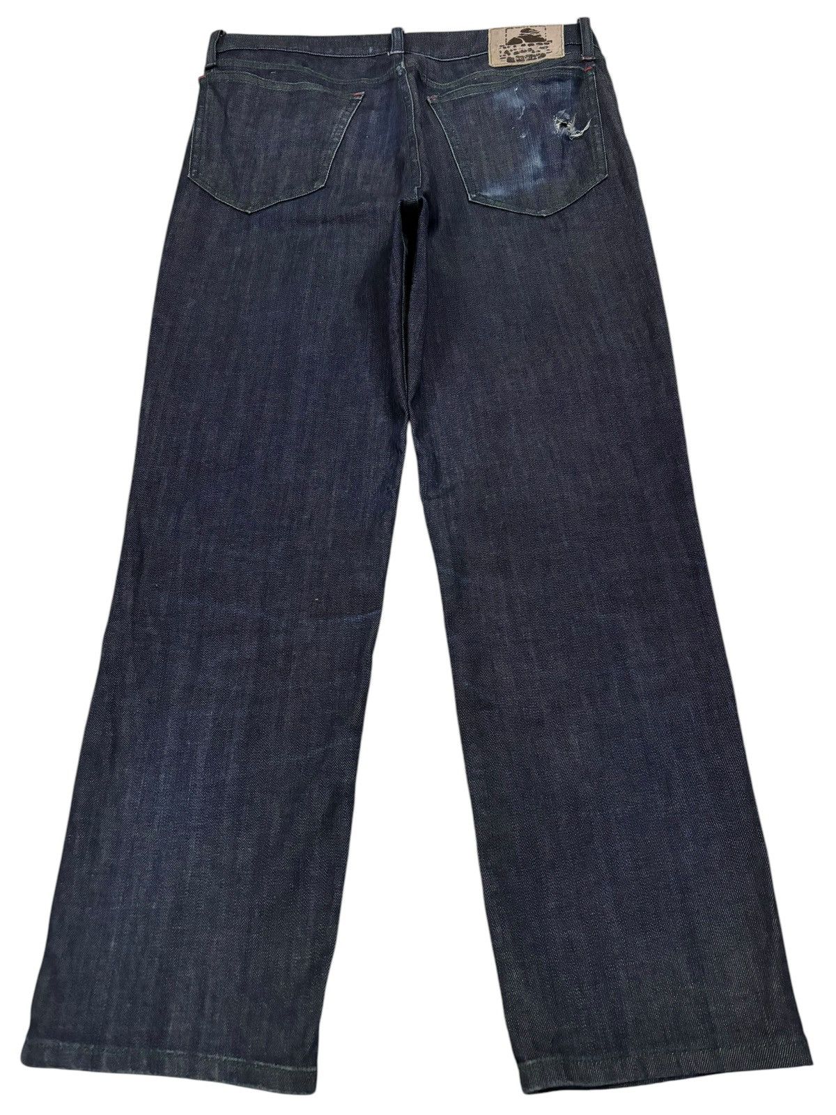 Designer × Vintage × Xlarge 90s Vintage XLarge Indigo Blue Washed Jeans Size US 34 / EU 50 - 2 Thumbnail