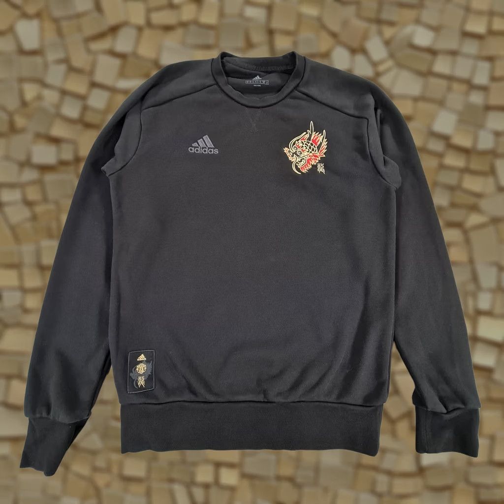 Adidas adidas Mens Sweatshirt Small Black Manchester United 2019-20 Chinese GH0029 Size US S / EU 44-46 / 1 - 1 Thumbnail