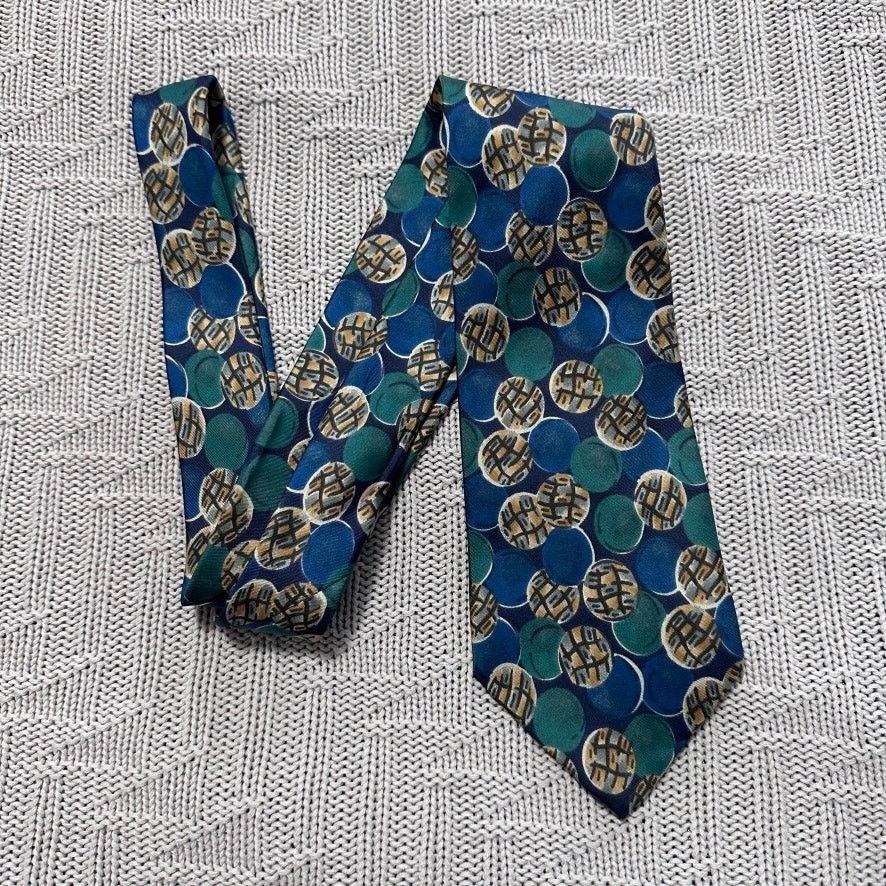 Oleg Cassini Vintage Oleg Cassini blue patterned Italian silk tie Size ONE SIZE - 1 Thumbnail
