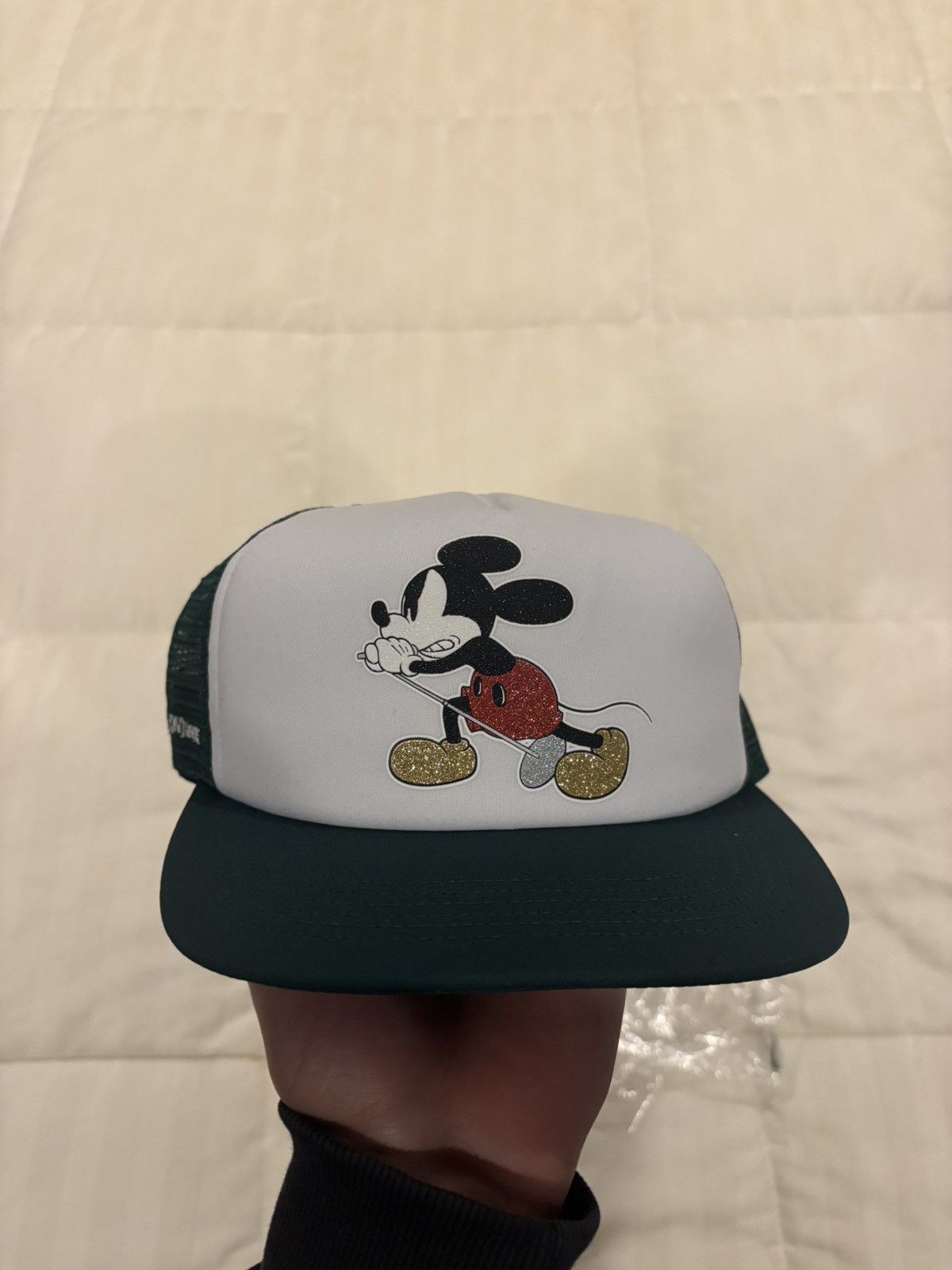 Supreme x Number Nine x Mickey Mouse Trucker Hat Green