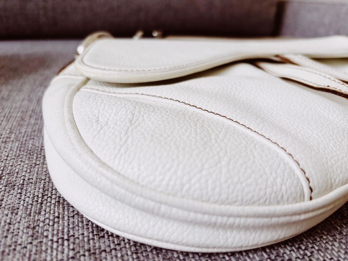 Dior Vintage Dior Saddle off white leather bag John Galliano era Size ONE SIZE - 7 Thumbnail