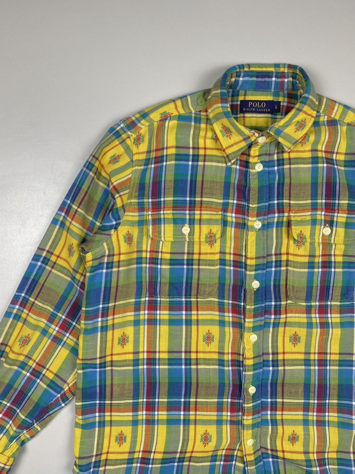 Polo Ralph Lauren Polo Ralph Lauren Men’s Aztec Print Flannel Shirt Size US L / EU 52-54 / 3 - 5 Thumbnail