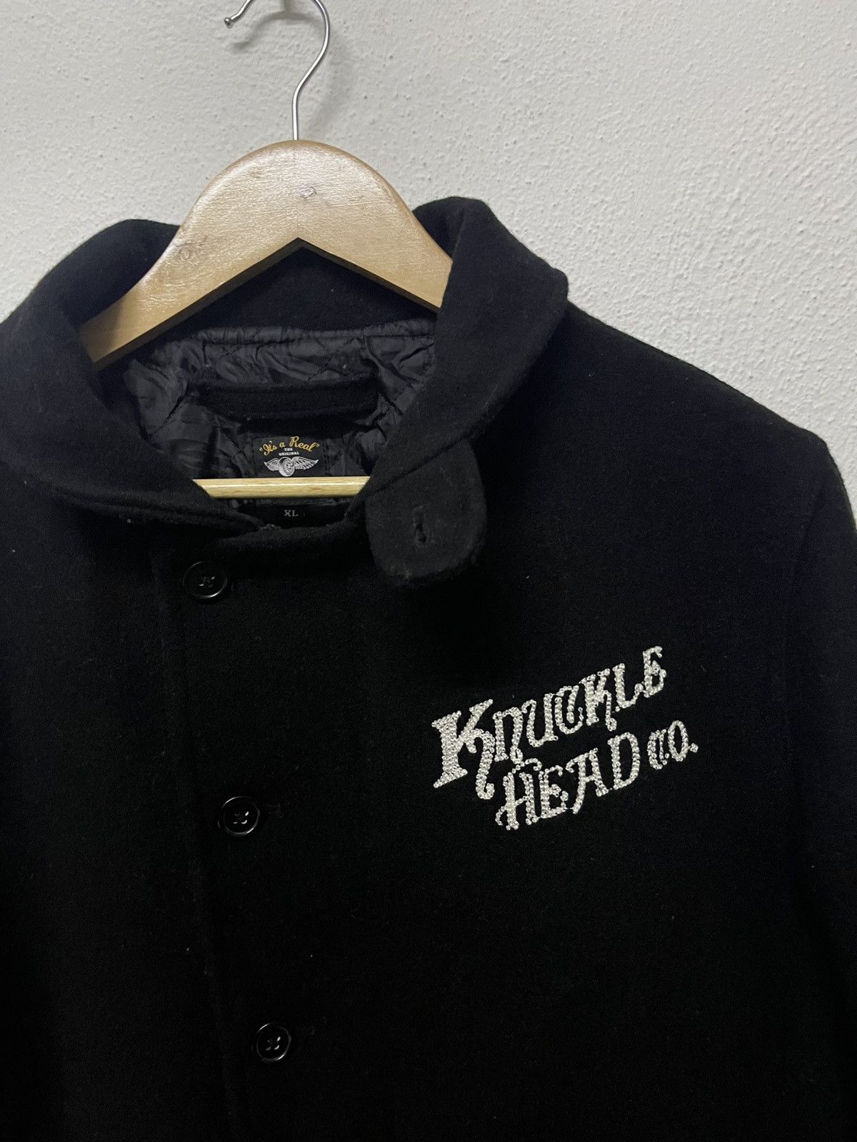 Indian Motorcycle KNUCKLE HEAD MOTORCYCLE CLOTHING WOOL JACKET QUILTED LINING Size US XL / EU 56 / 4 - 5 Thumbnail