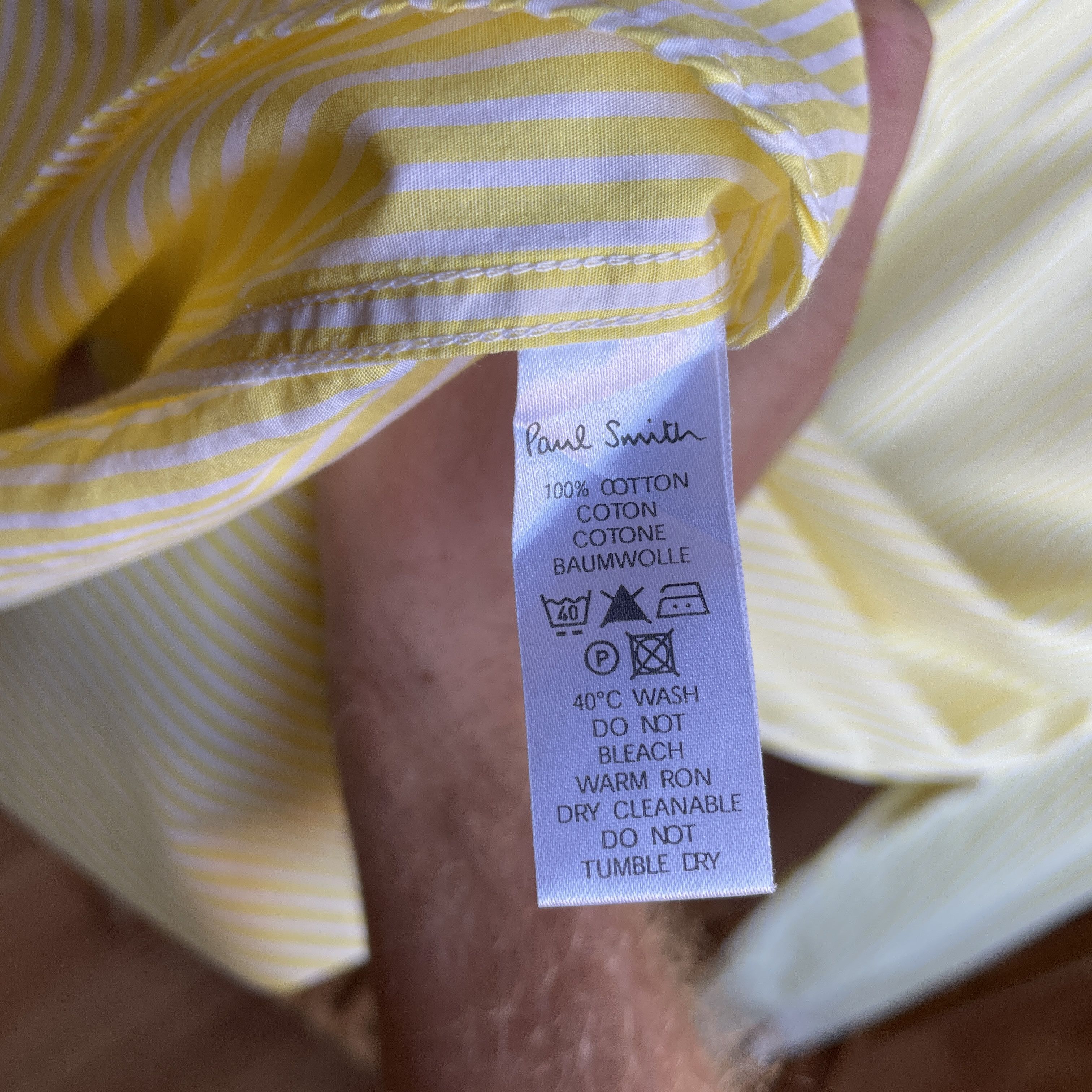 Paul Smith Paul Smith Jeans Vintage Striped Yellow Shirt Size XL Size US XL / EU 56 / 4 - 7 Thumbnail
